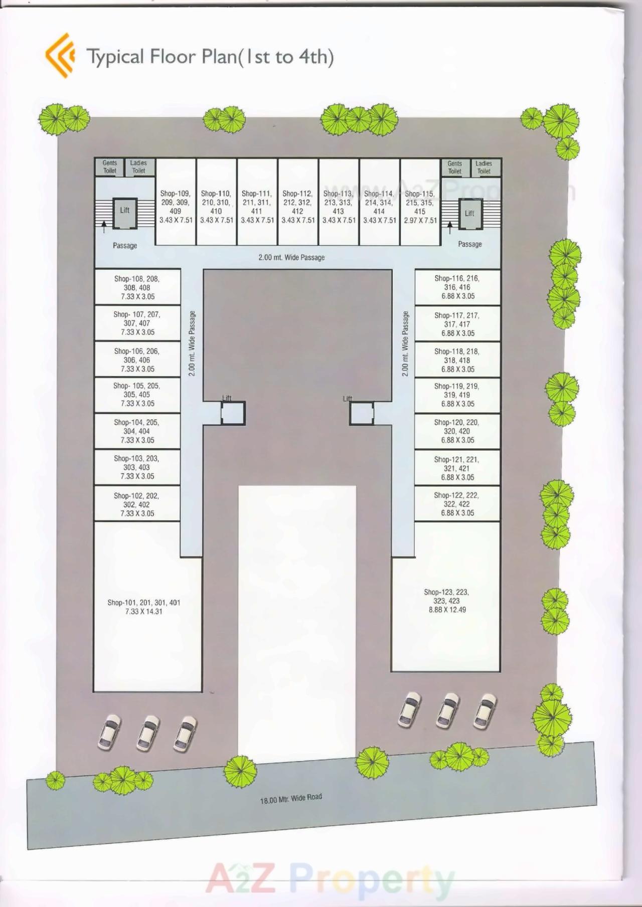 Layout of real estate project Shree Balaji Avenue located at Borsad, Anand, Gujarat