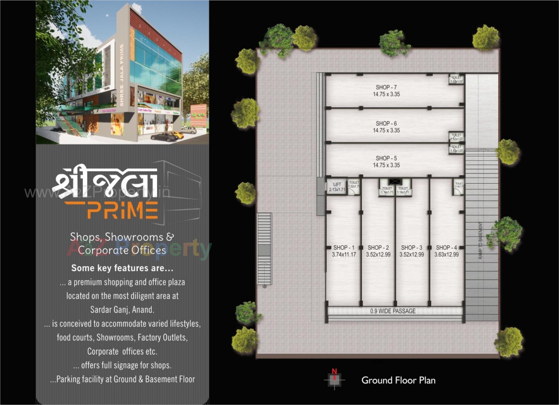 Layout of real estate project Shree Jala Prime located at Anand, Anand, Gujarat