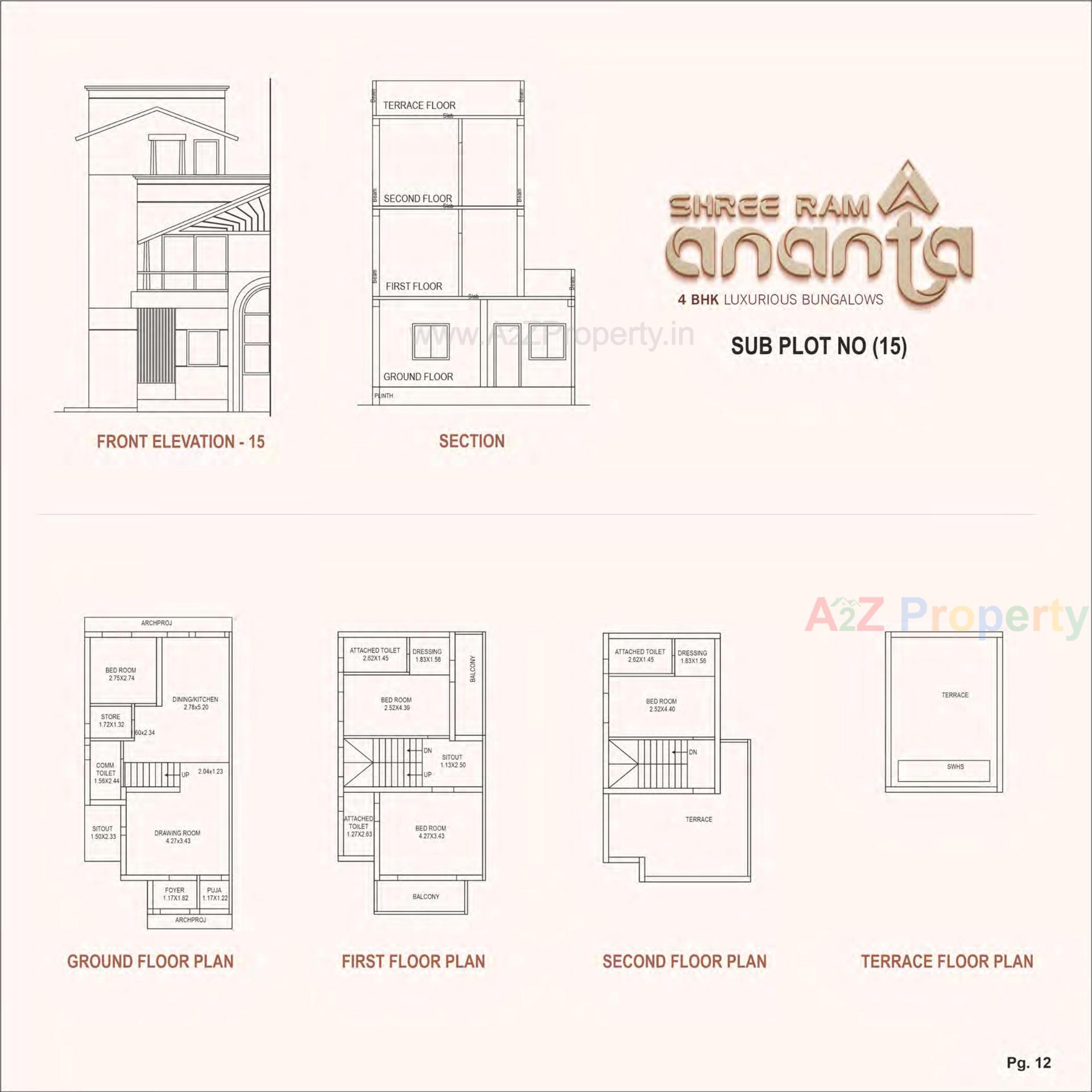 Layout of real estate project Shri Ram Ananta located at Karamsad, Anand, Gujarat