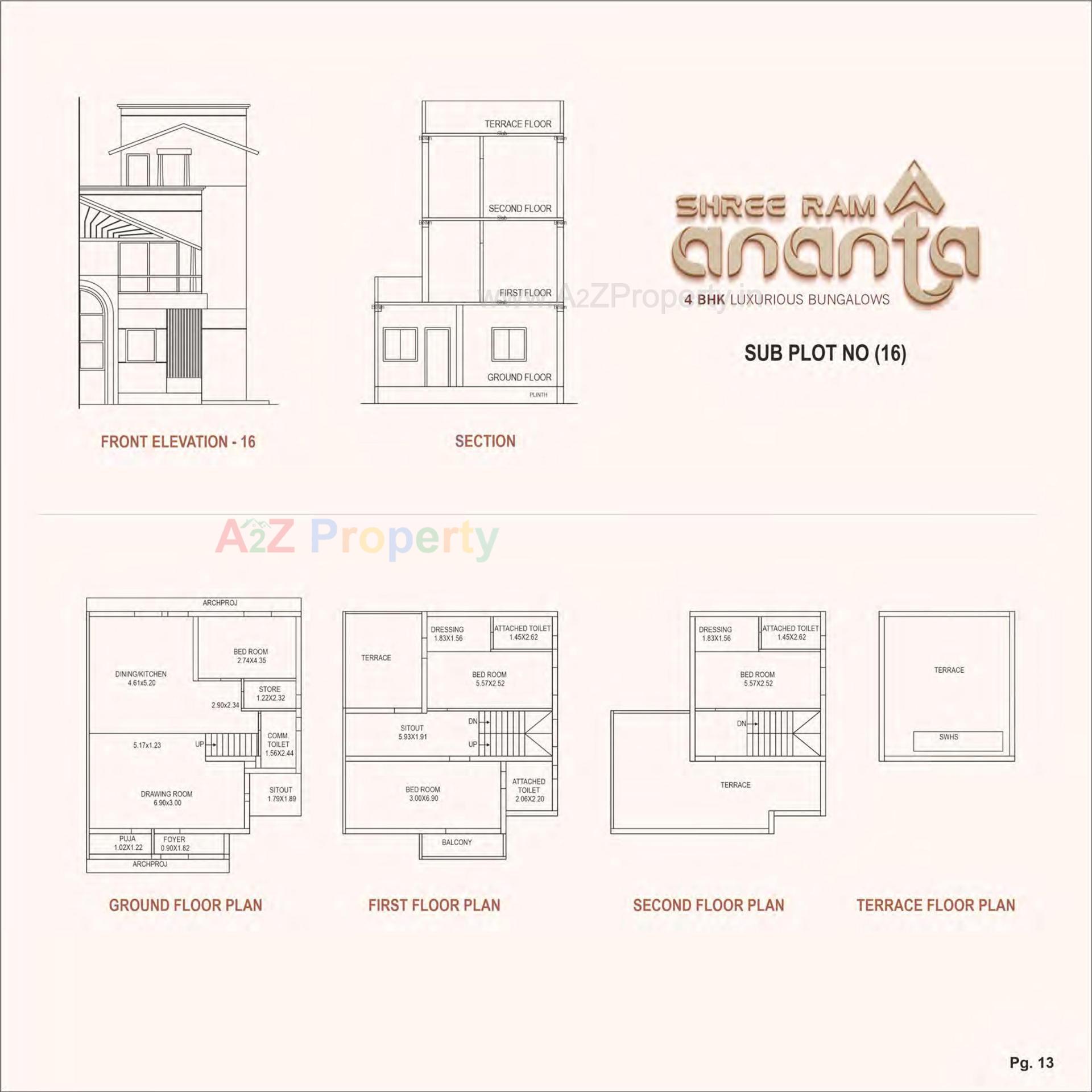 Layout of real estate project Shri Ram Ananta located at Karamsad, Anand, Gujarat