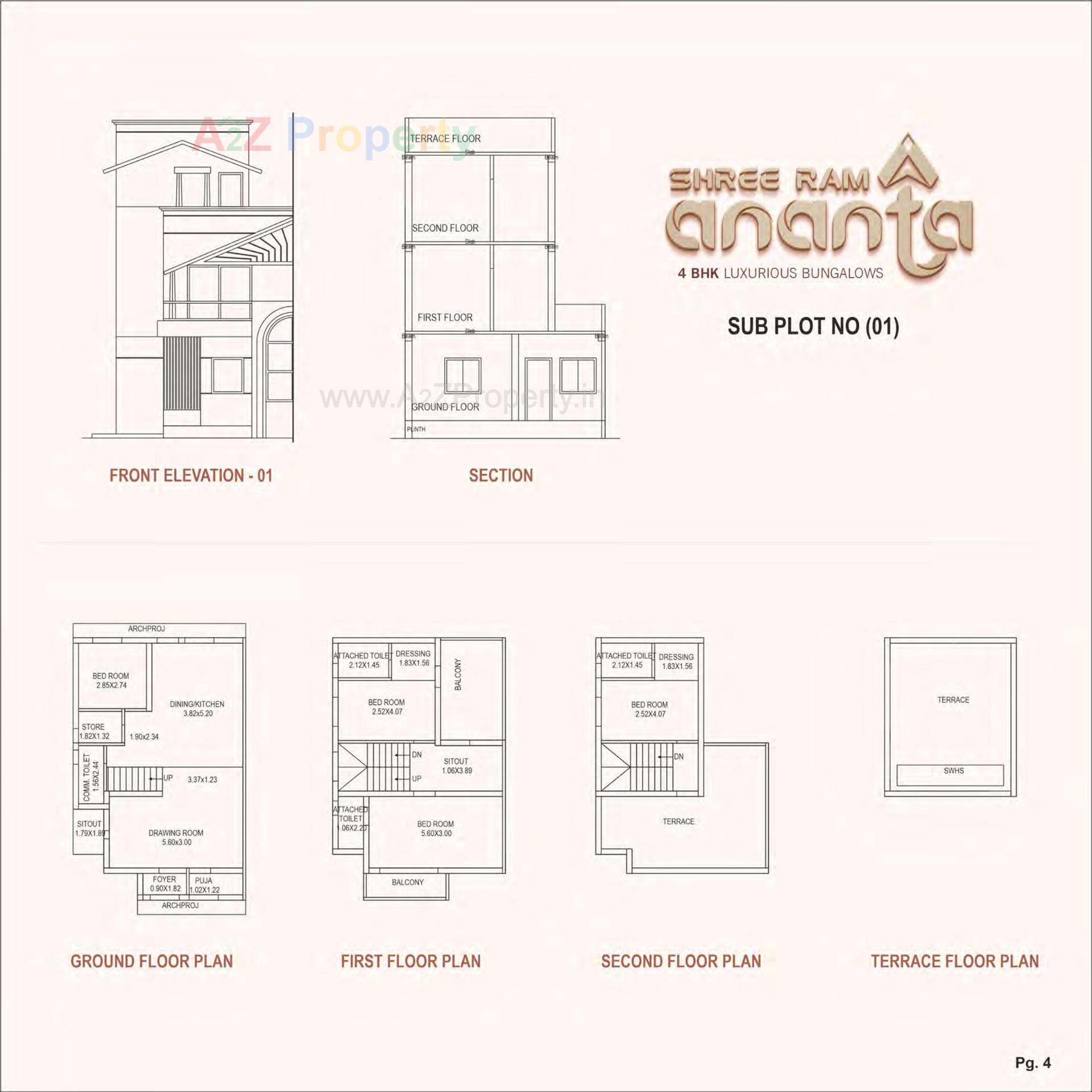 Layout of real estate project Shri Ram Ananta located at Karamsad, Anand, Gujarat
