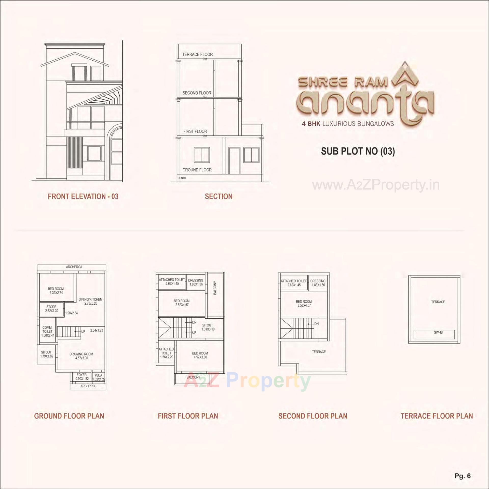 Layout of real estate project Shri Ram Ananta located at Karamsad, Anand, Gujarat