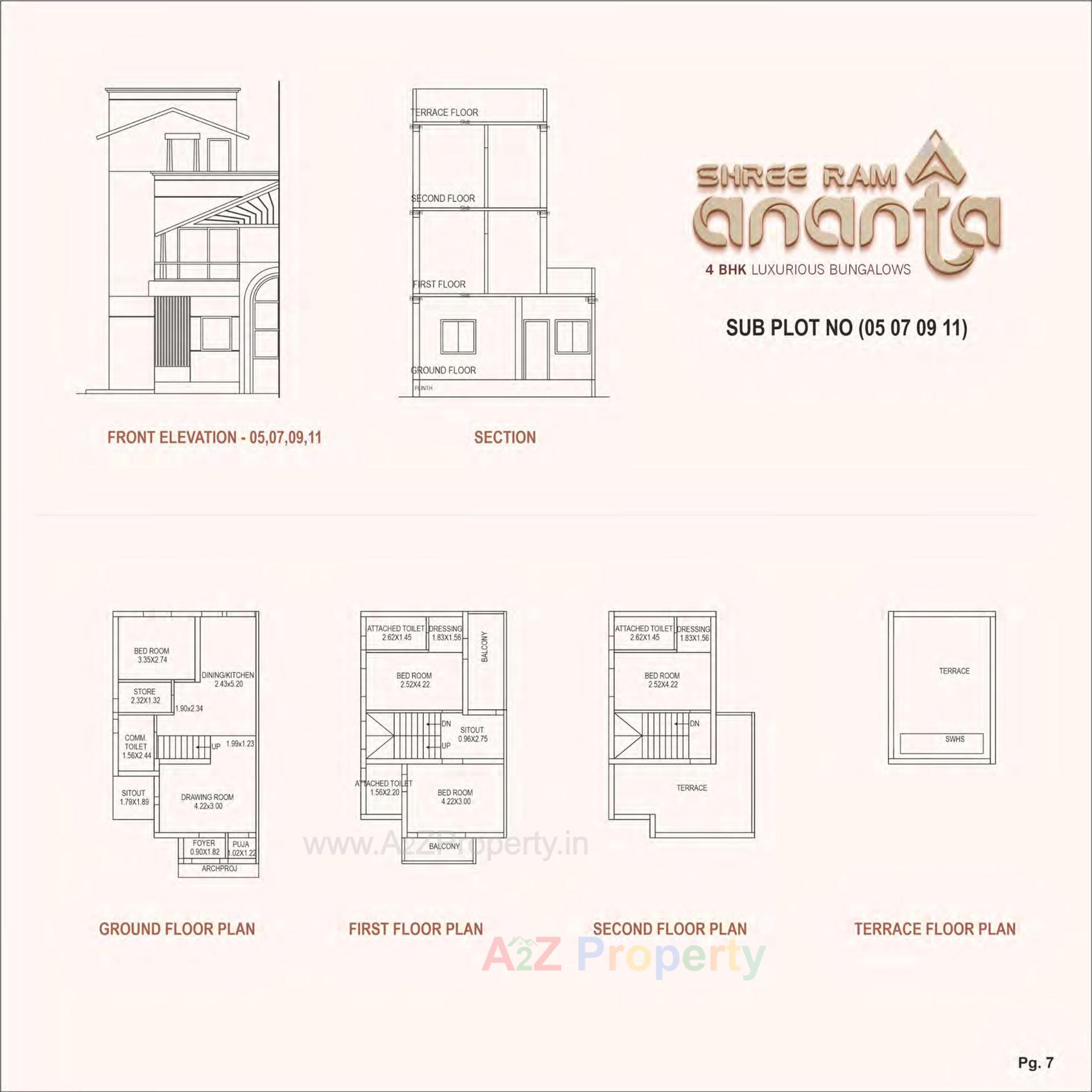 Layout of real estate project Shri Ram Ananta located at Karamsad, Anand, Gujarat