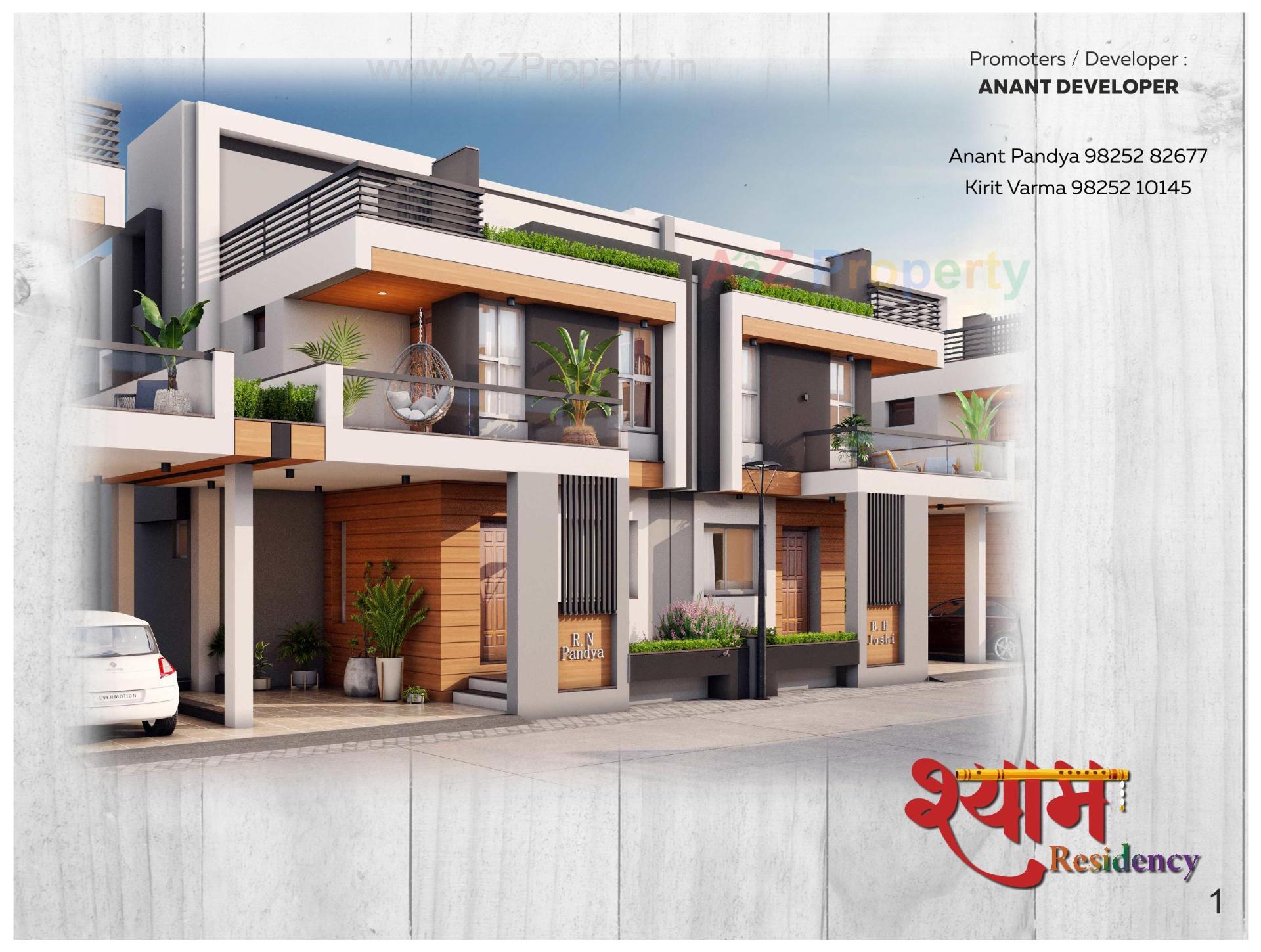 3D Elevation of real estate project Shyam Residency located at Karamsad, Anand, Gujarat