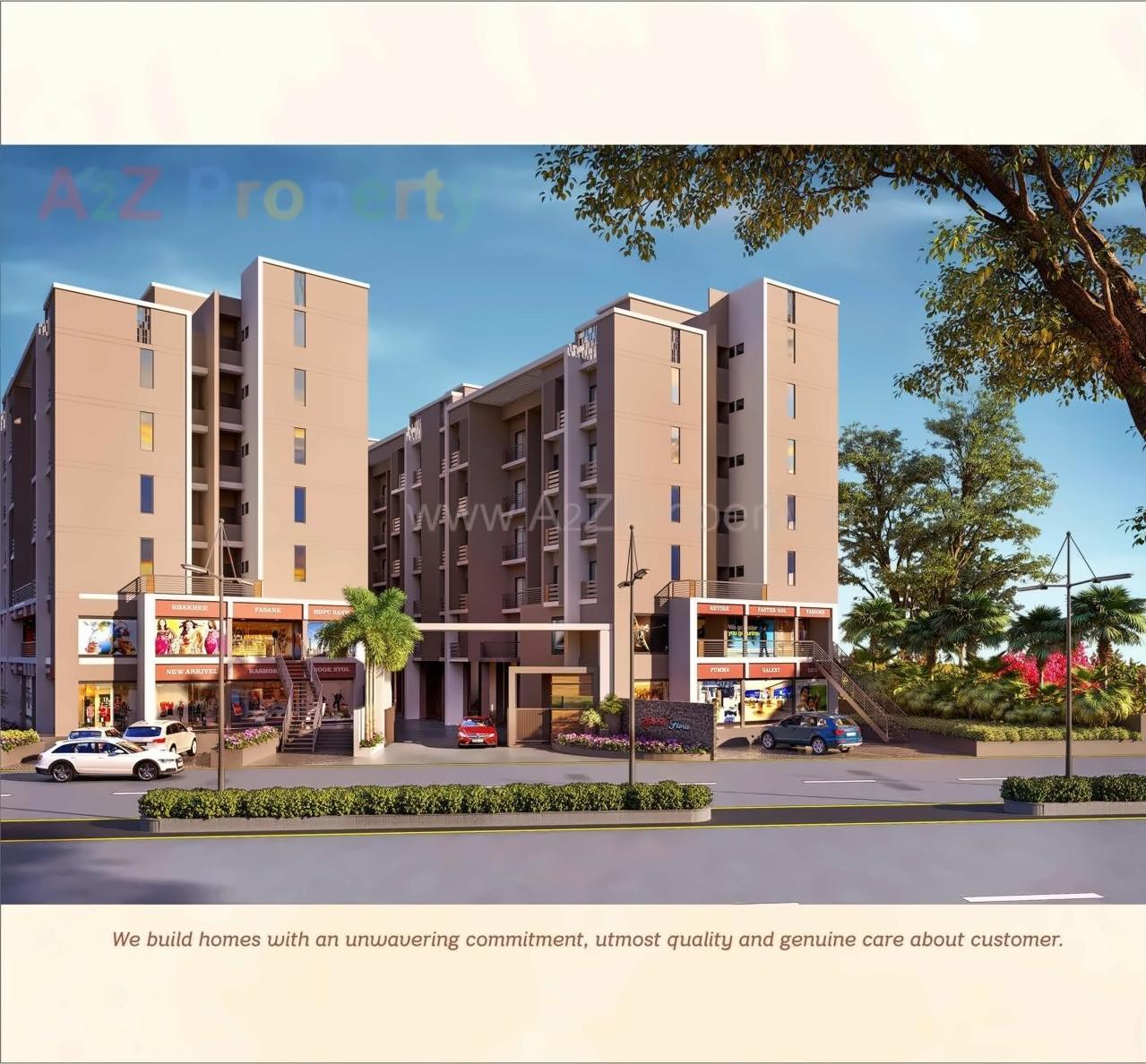 3D Elevation of real estate project Sukirtan Flora located at Karamsad, Anand, Gujarat