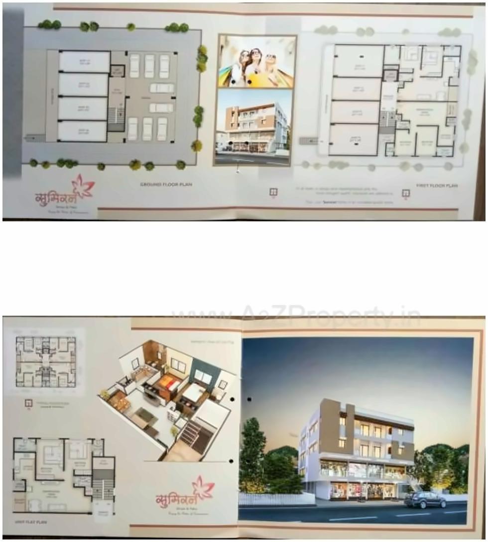 Layout of real estate project Sumiran Shops   Flats located at Vallabh-vidhyanagar, Anand, Gujarat