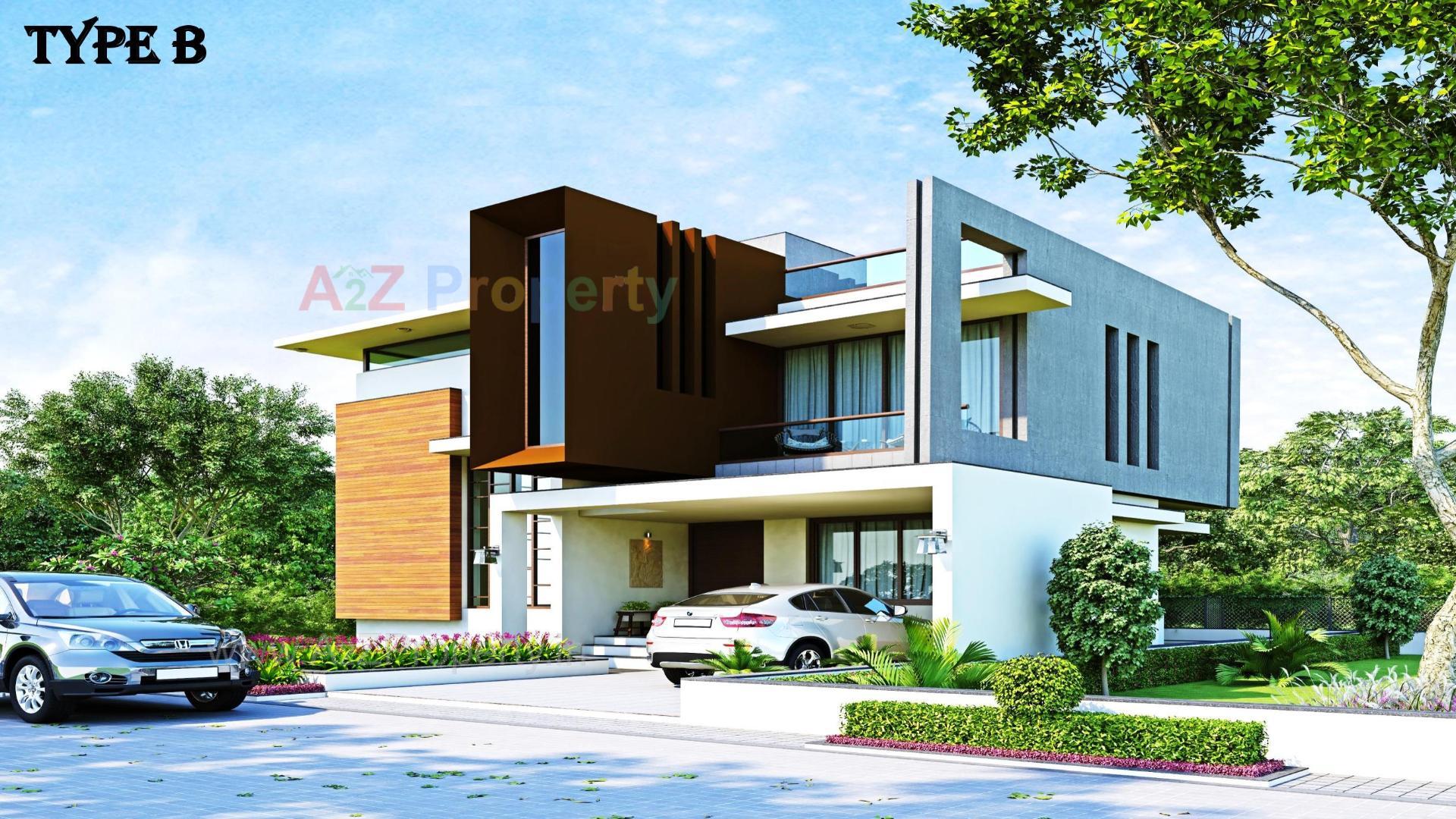 3D Elevation of real estate project Surya Villaza located at Bakrol, Anand, Gujarat
