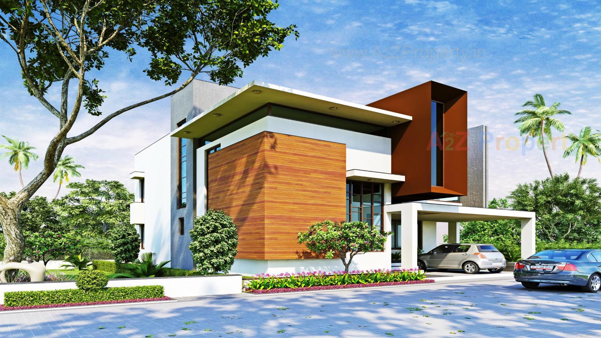 3D Elevation of real estate project Surya Villaza located at Bakrol, Anand, Gujarat