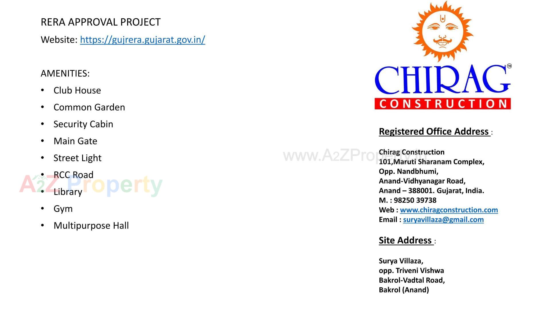  of real estate project Surya Villaza located at Bakrol, Anand, Gujarat