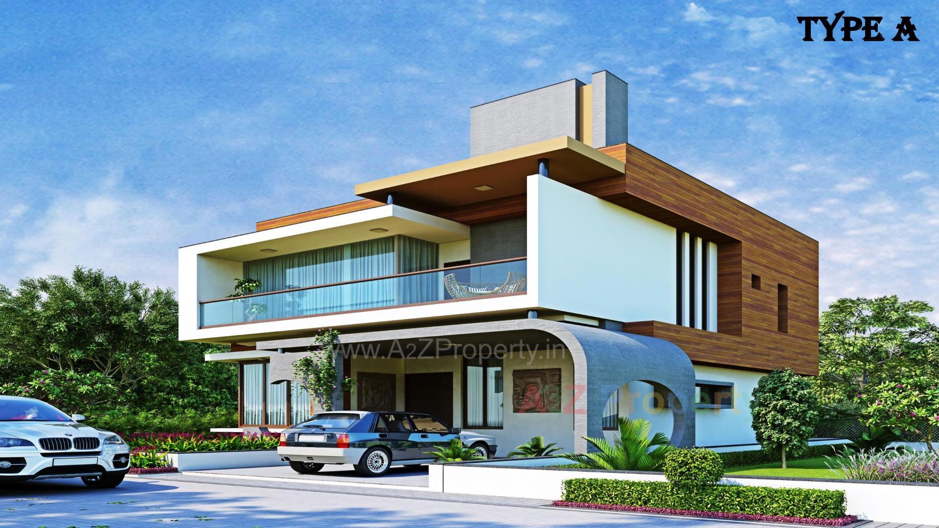 3D Elevation of real estate project Surya Villaza located at Bakrol, Anand, Gujarat
