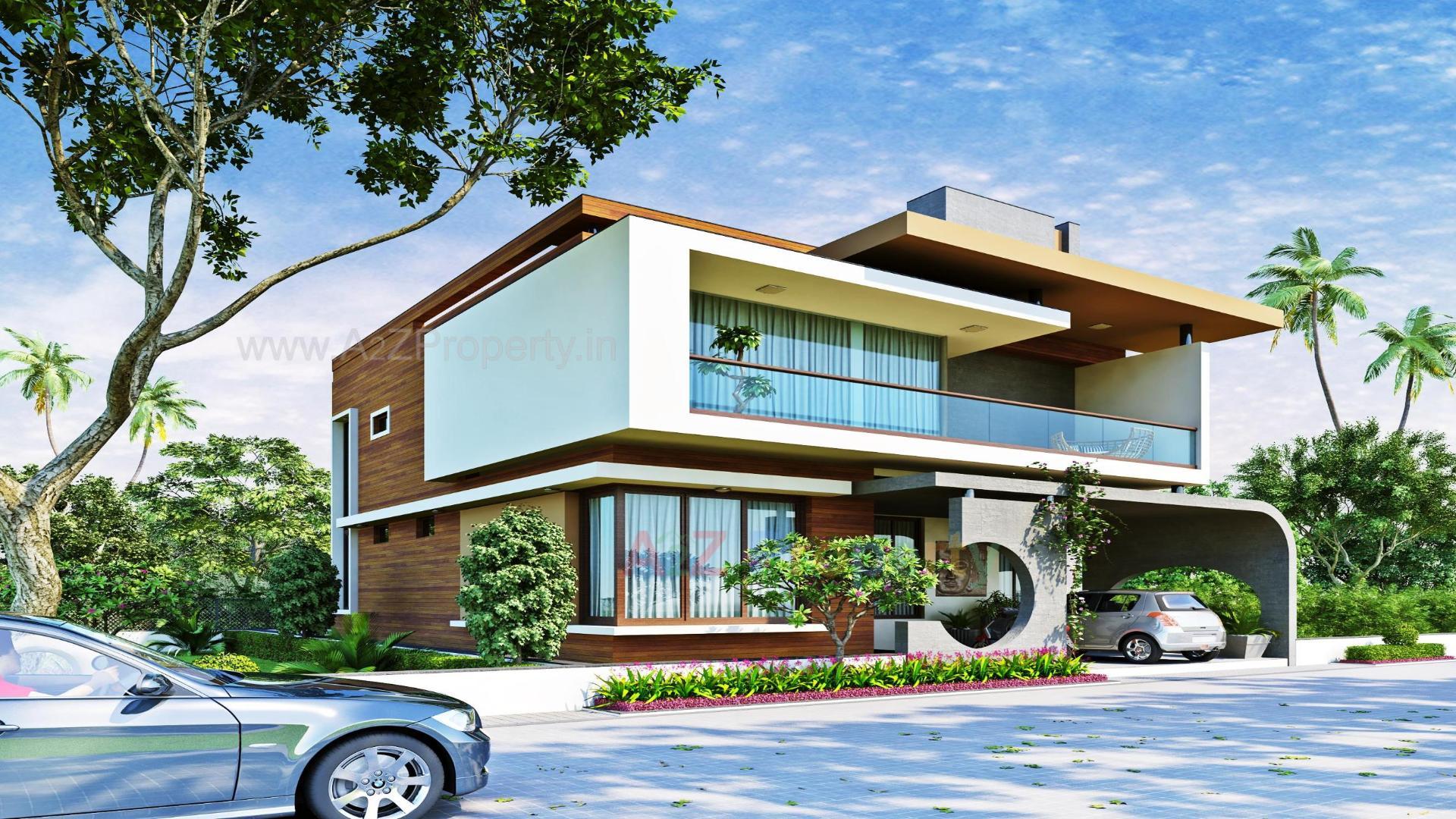 3D Elevation of real estate project Surya Villaza located at Bakrol, Anand, Gujarat