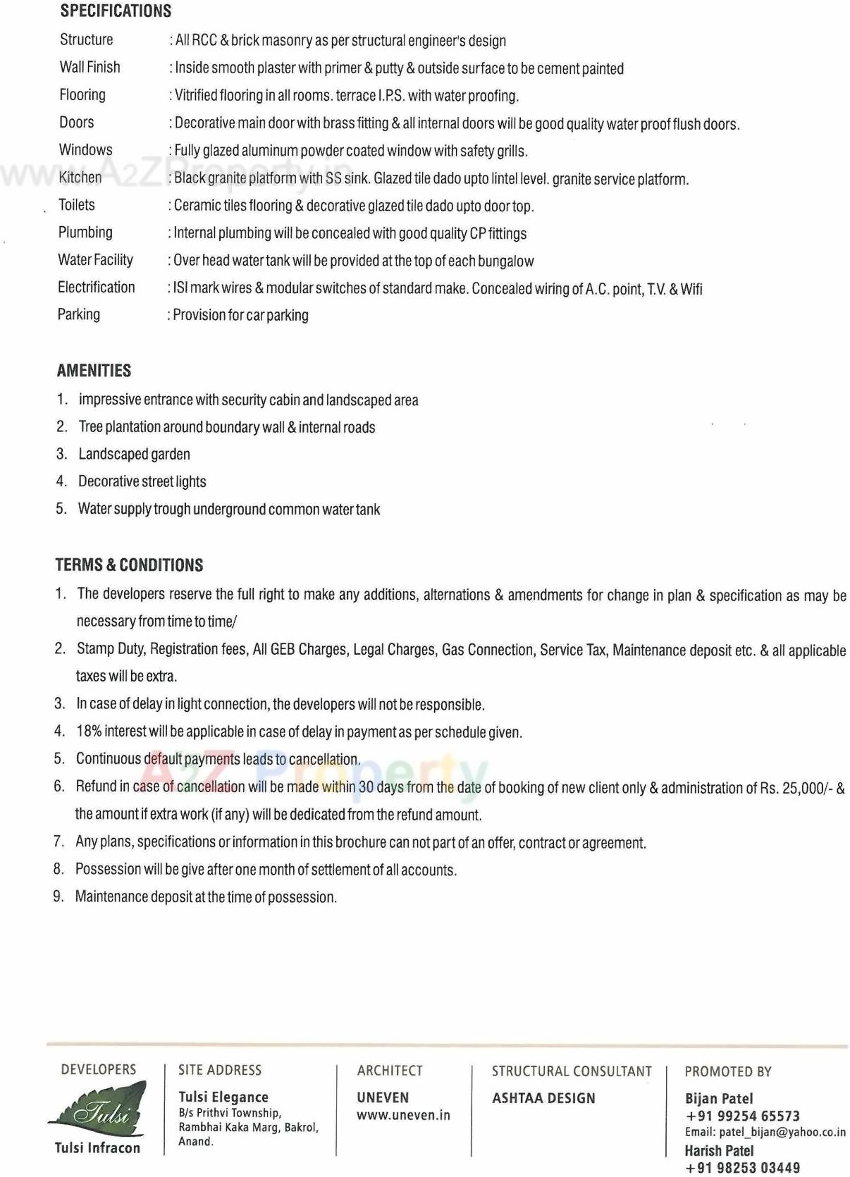  of real estate project Tulsi Elegance located at Bakrol, Anand, Gujarat