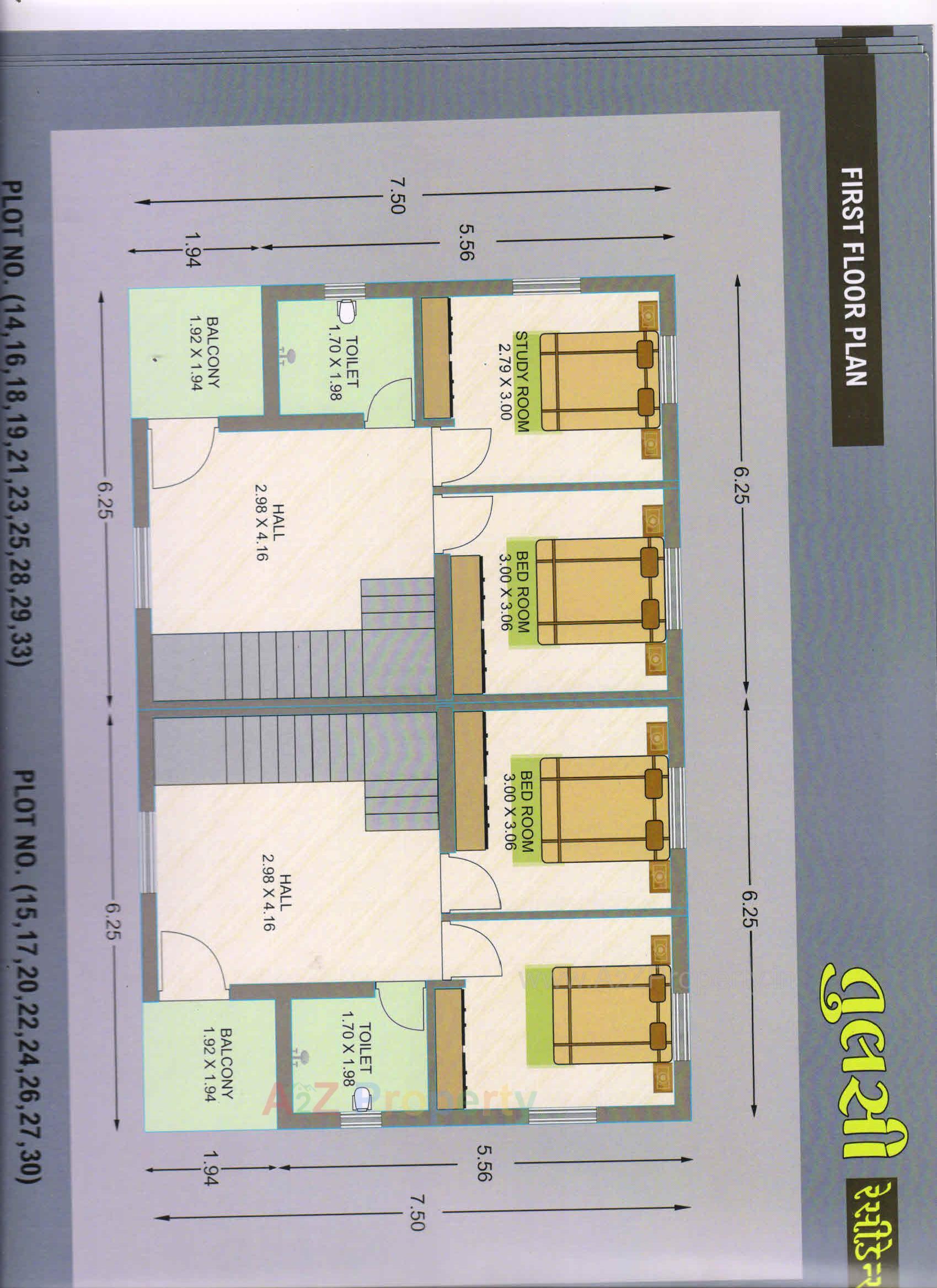Layout of real estate project Tulsi Residency located at Umreth, Anand, Gujarat