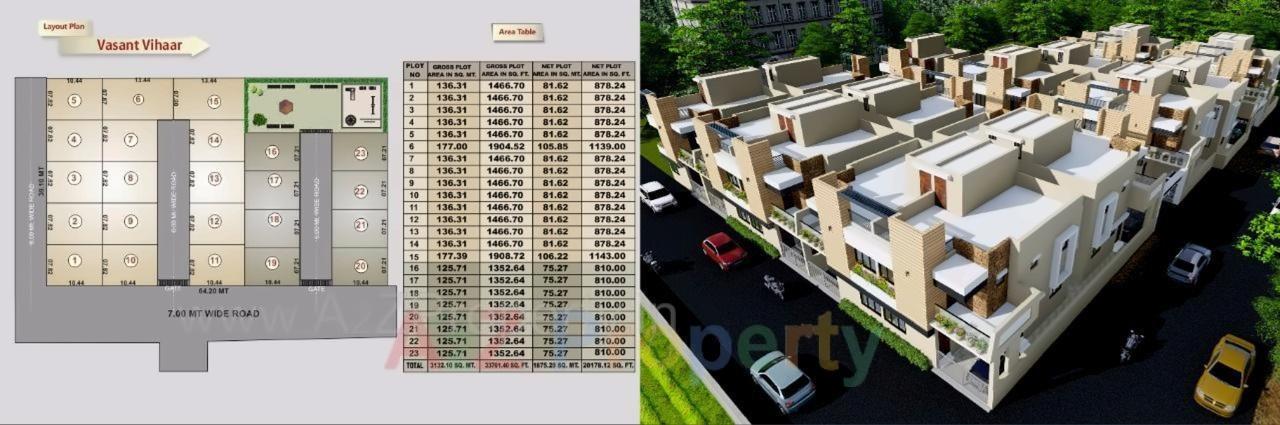 Layout of real estate project Vasant Vihaar located at Anand, Anand, Gujarat