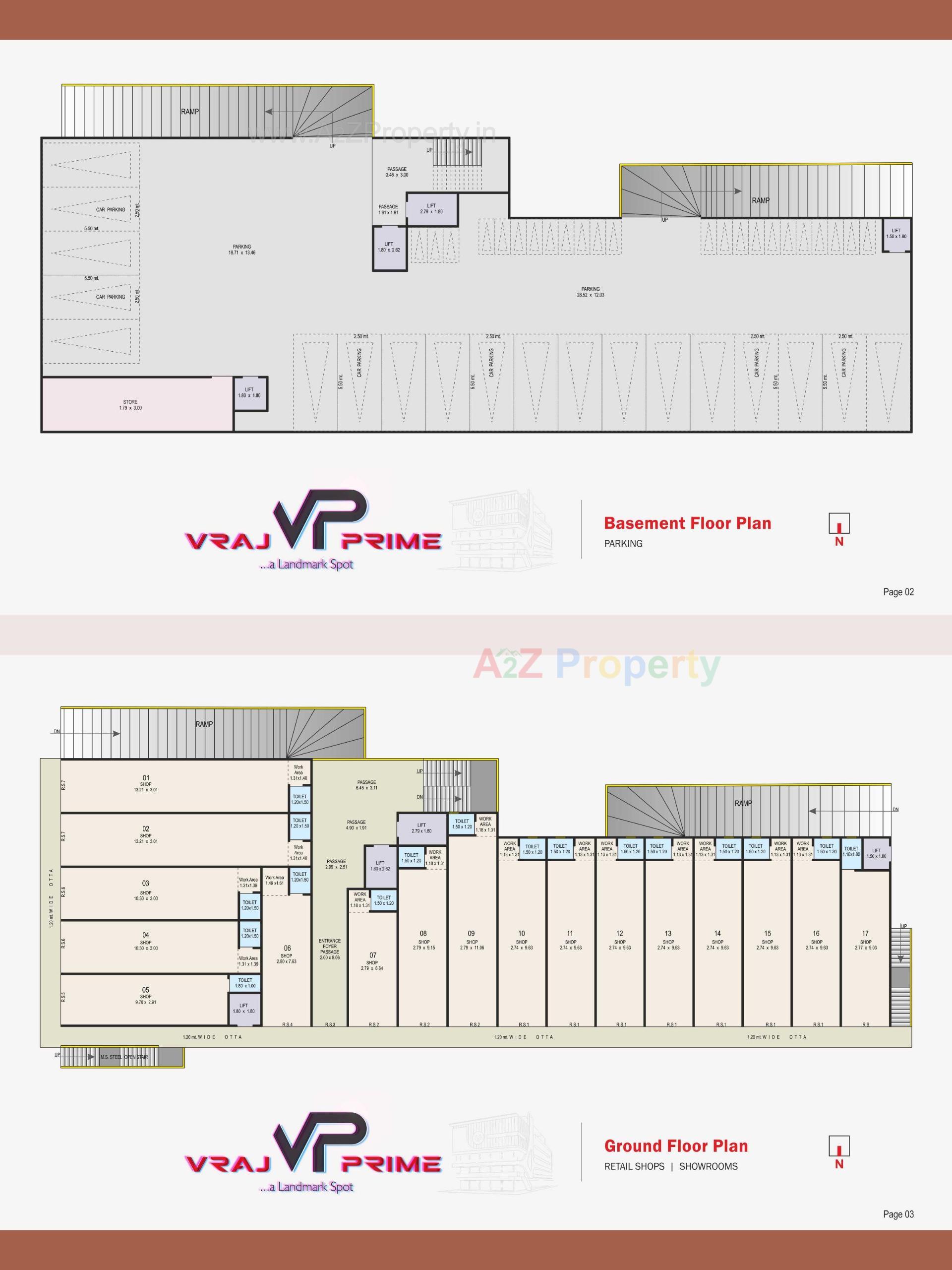 Layout of real estate project Vraj Prime located at Vallabh-vidhyanagar, Anand, Gujarat