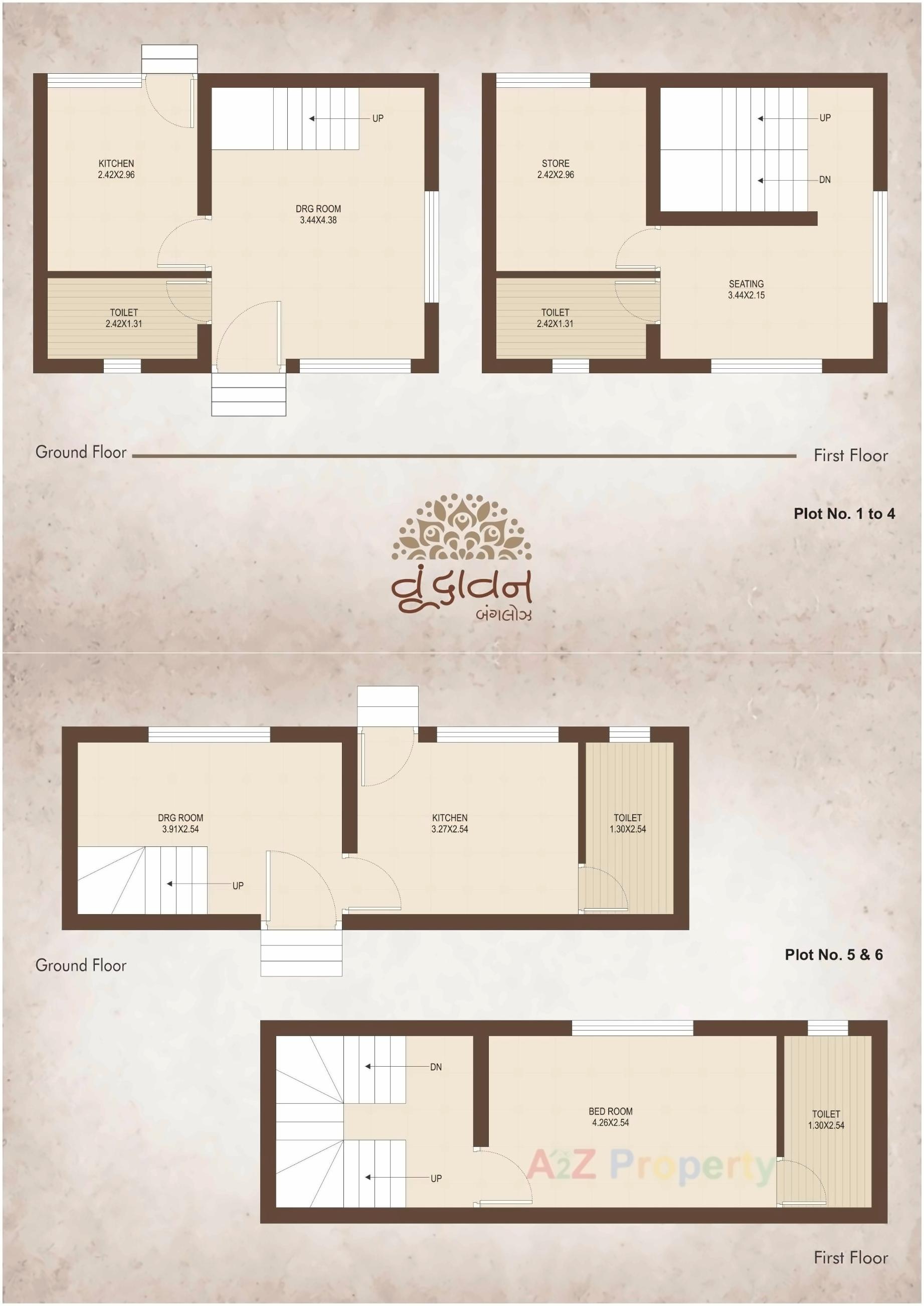 Layout of real estate project Vrundavan Bunglows located at Karamsad, Anand, Gujarat