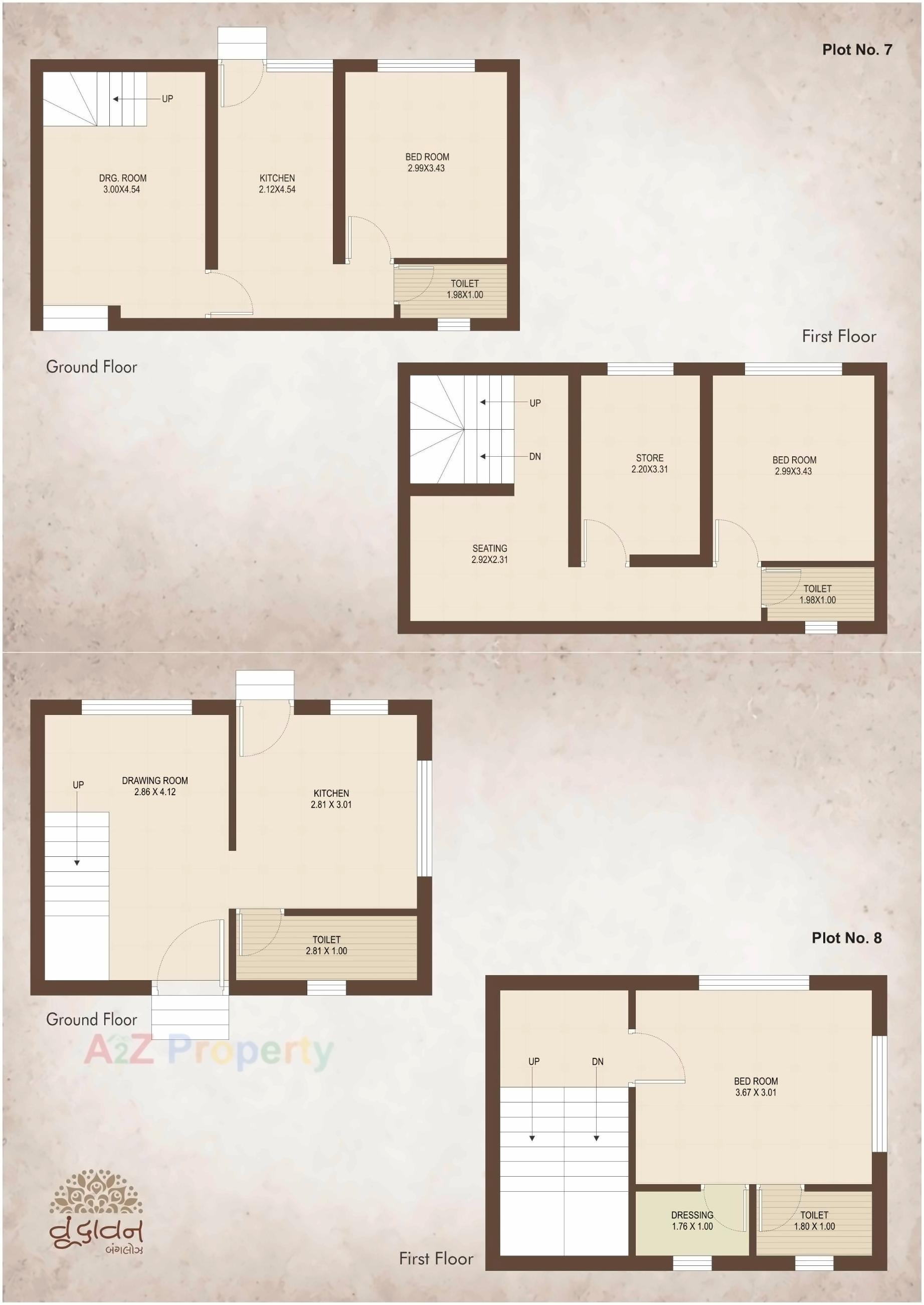 Layout of real estate project Vrundavan Bunglows located at Karamsad, Anand, Gujarat