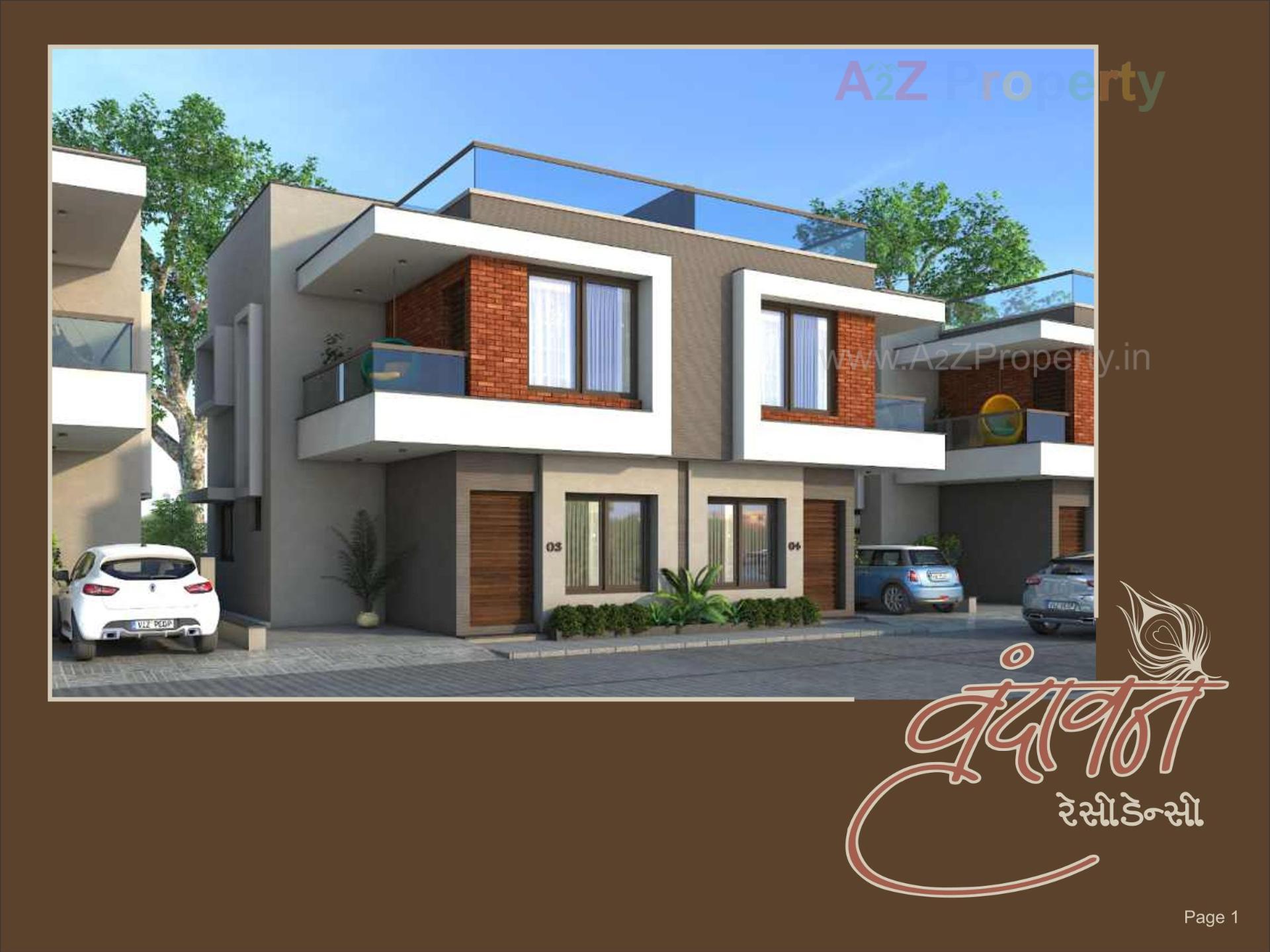 3D Elevation of real estate project Vrundavan Residency located at Bakrol, Anand, Gujarat