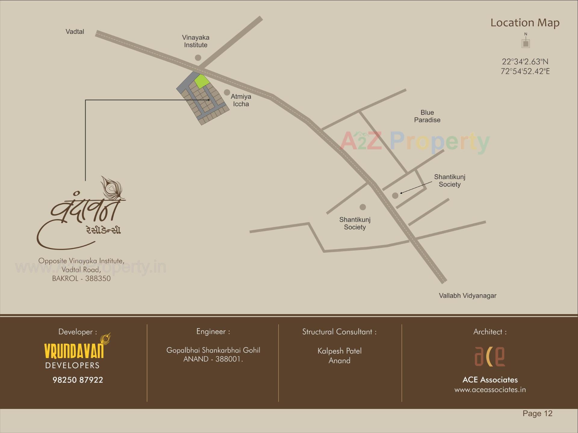  of real estate project Vrundavan Residency located at Bakrol, Anand, Gujarat
