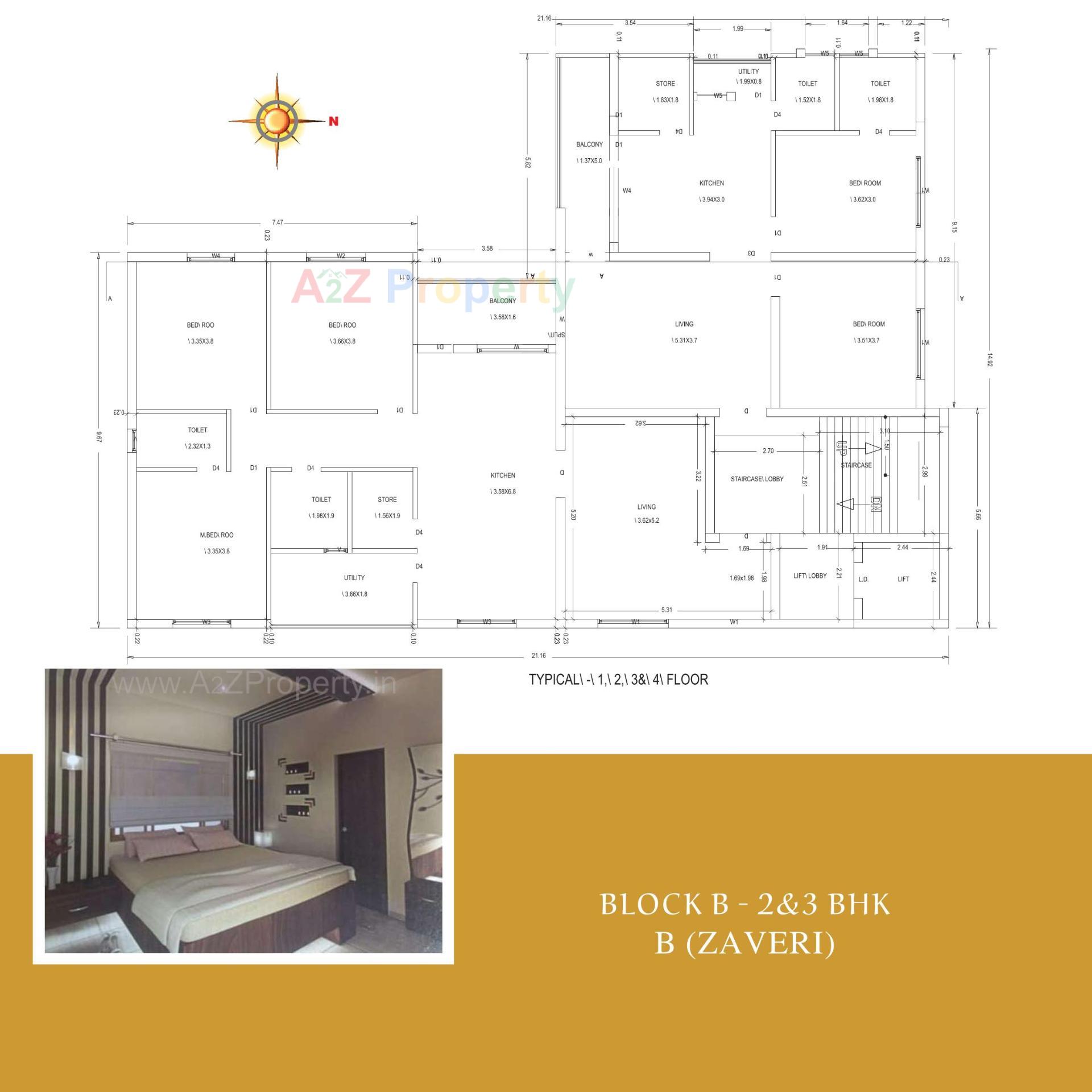 Layout of real estate project Zaveri Heights located at Borsad, Anand, Gujarat