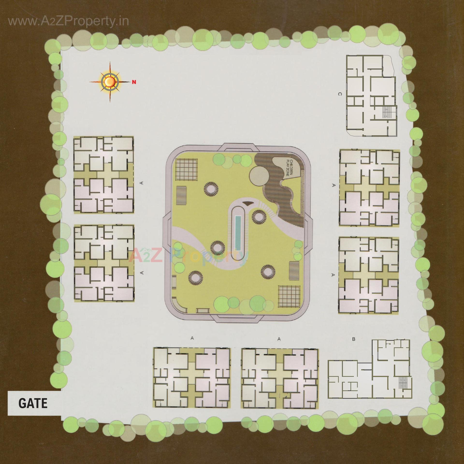 Layout of real estate project Zaveri Heights located at Borsad, Anand, Gujarat
