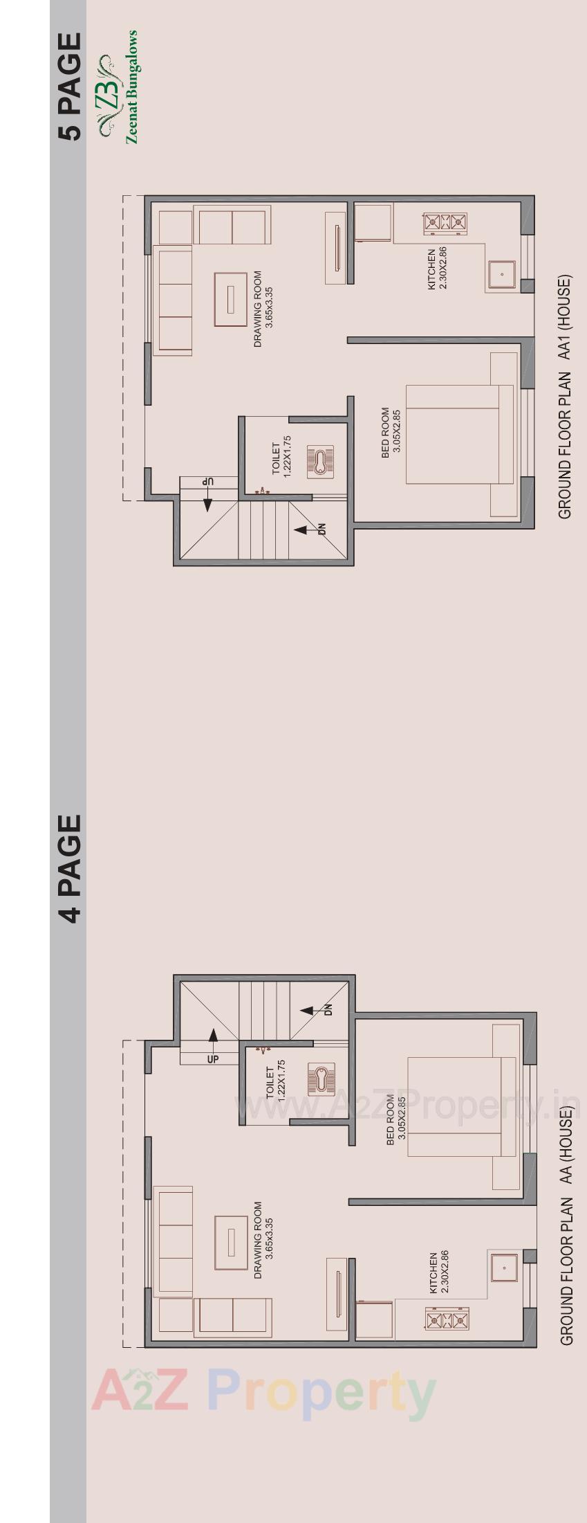 Layout of real estate project Zeenat Bungalows located at Anand, Anand, Gujarat