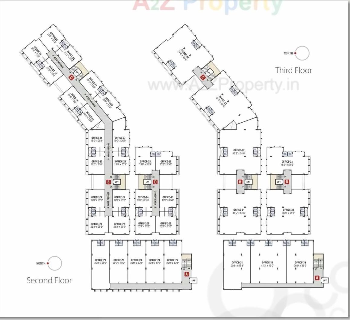 Layout of real estate project City Center located at Modasa, Aravalli, Gujarat