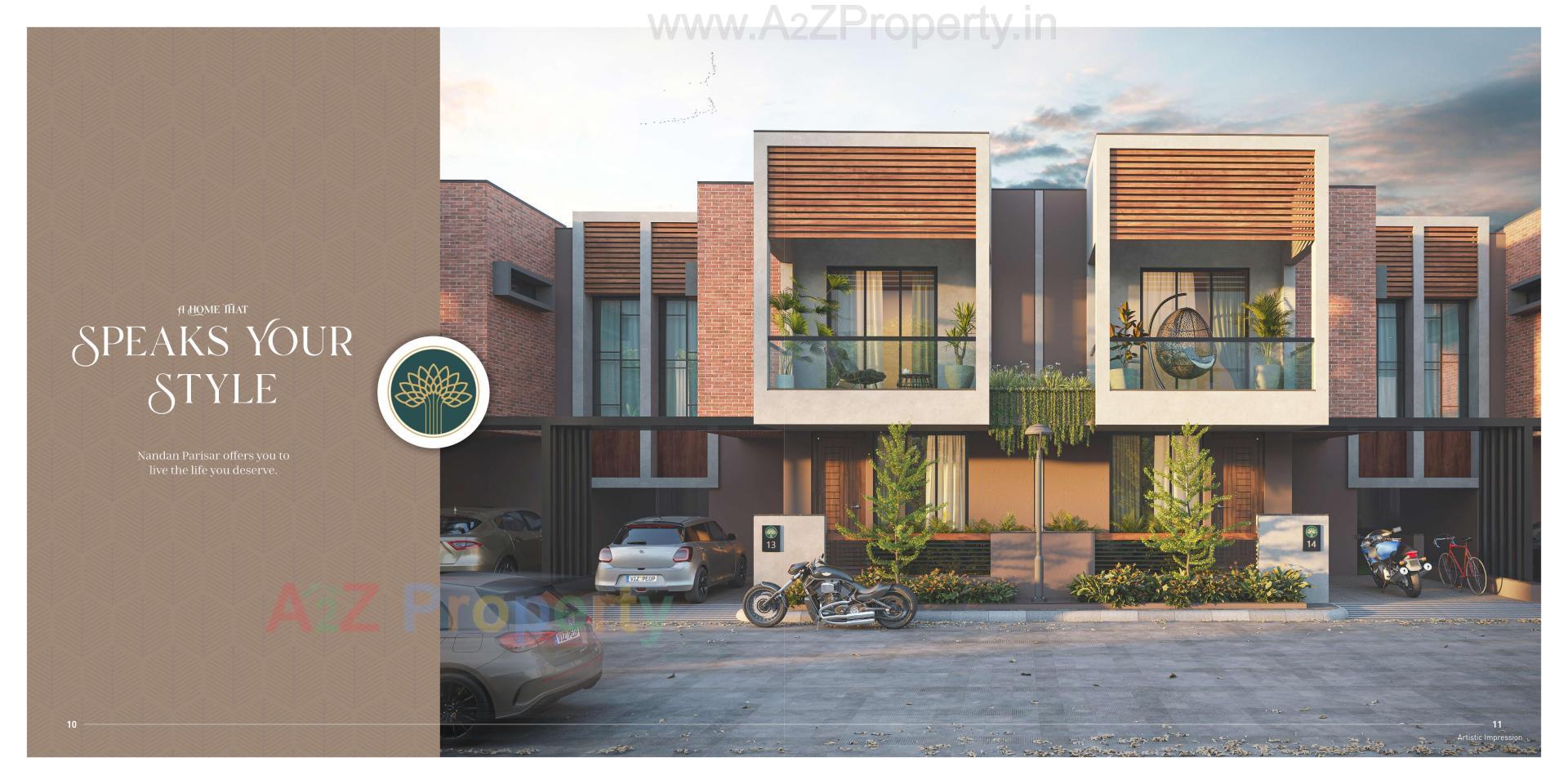 3D Elevation of real estate project Nandan Parisar located at Modasa, Aravalli, Gujarat