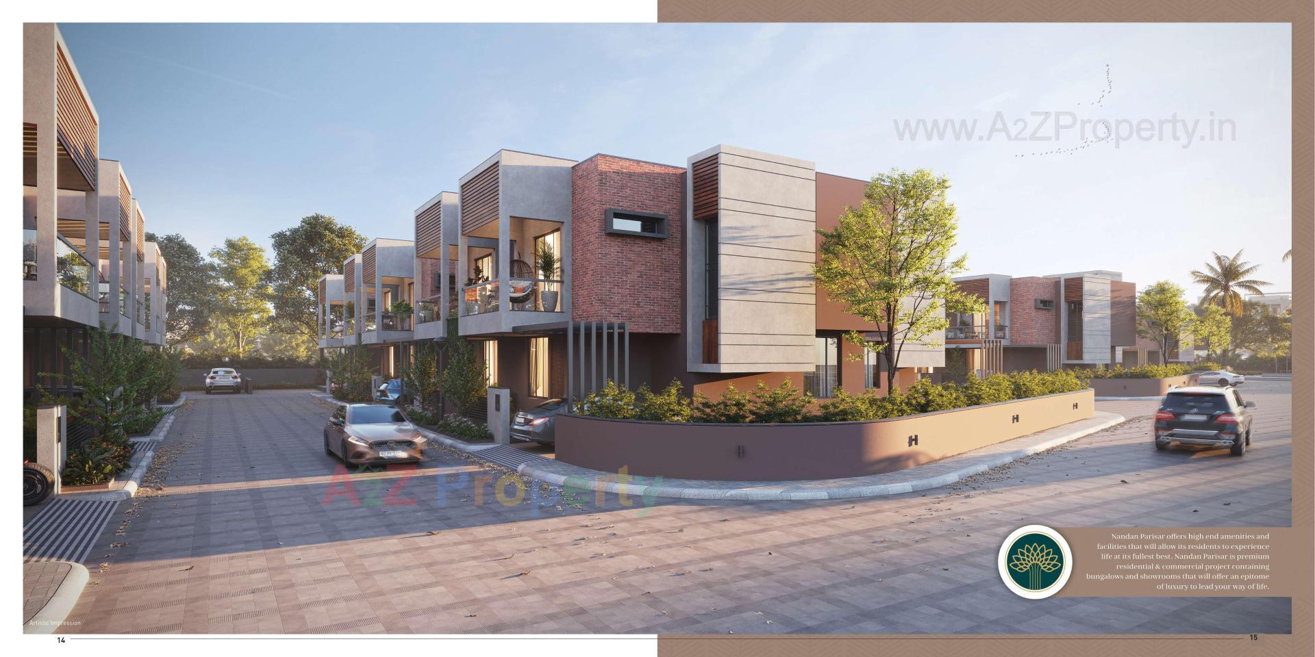 3D Elevation of real estate project Nandan Parisar located at Modasa, Aravalli, Gujarat