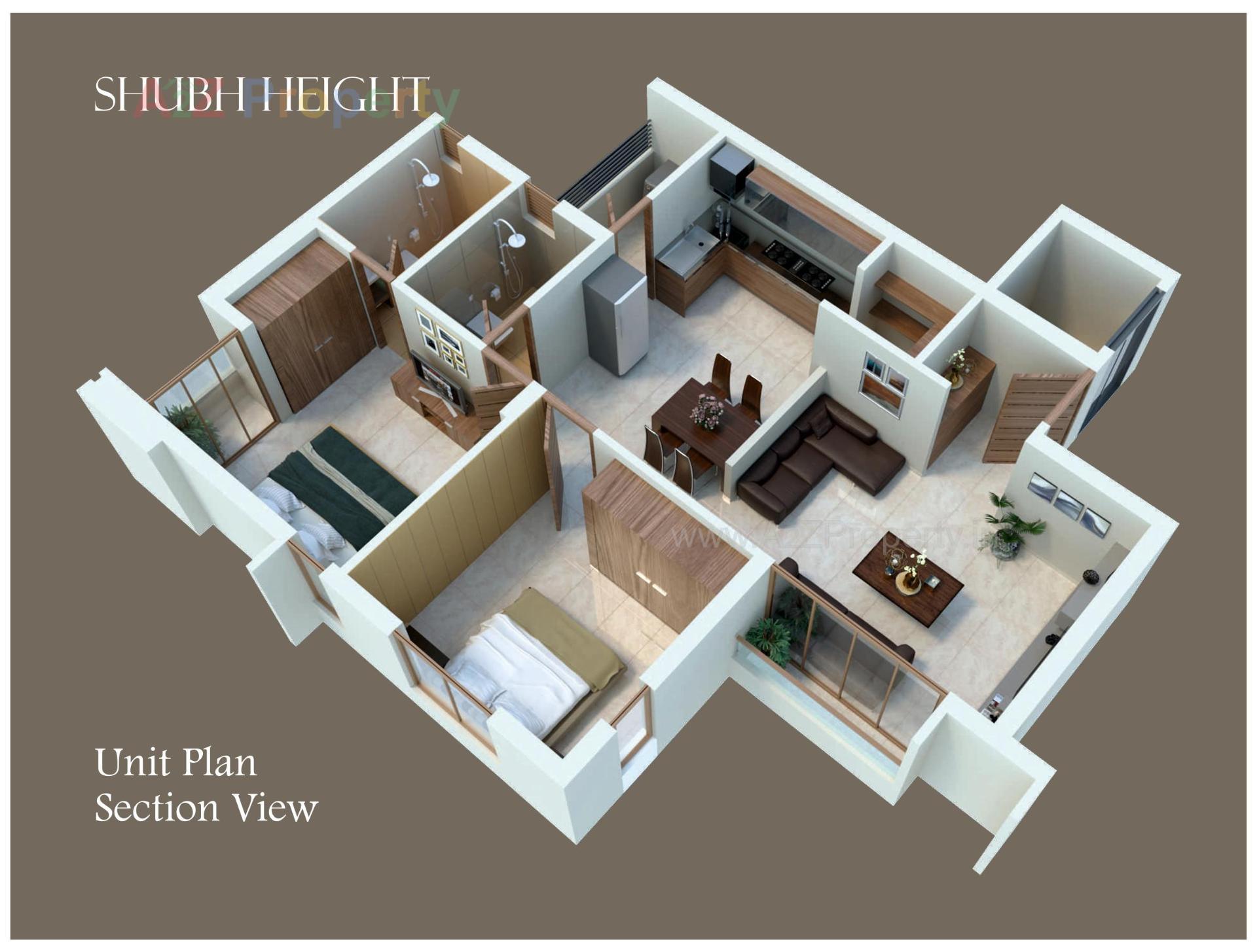 Layout of real estate project Shubh Height located at Modasa, Aravalli, Gujarat