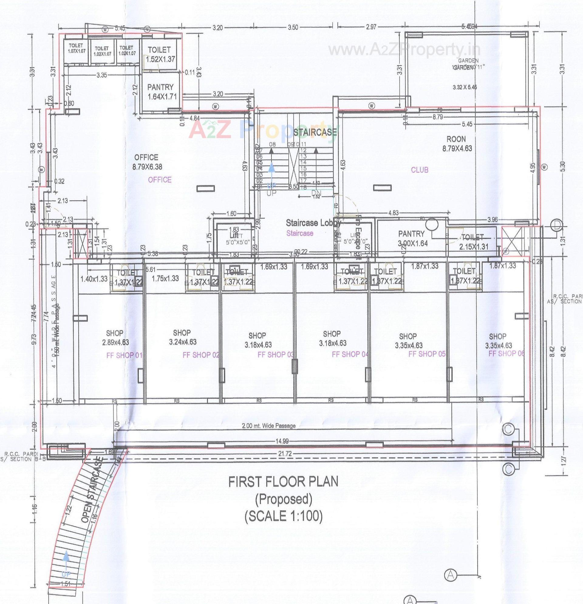 Layout of real estate project Shubh Height located at Modasa, Aravalli, Gujarat