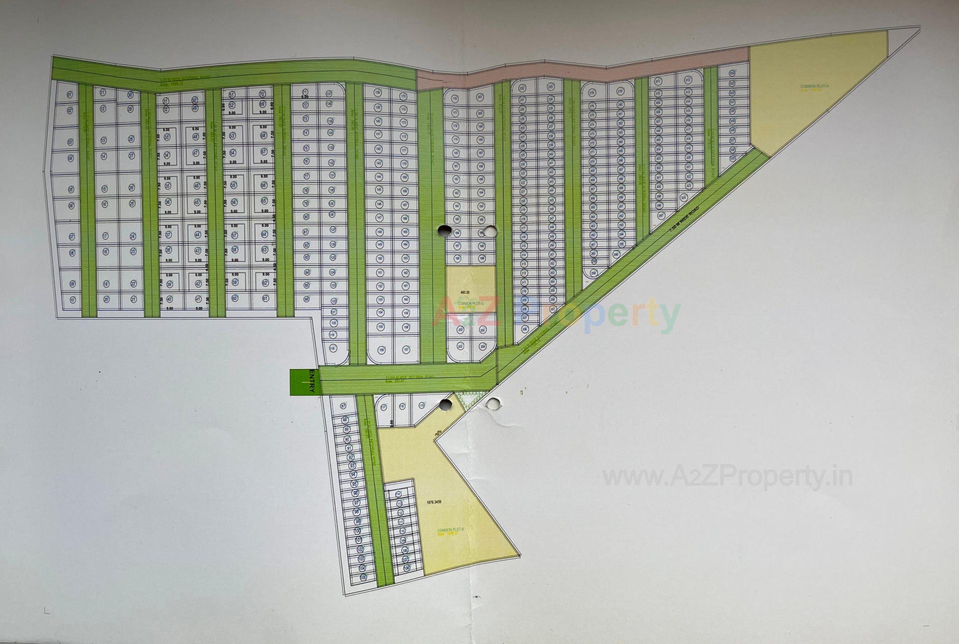 Layout of real estate project Zalak Township located at Modasa, Aravalli, Gujarat