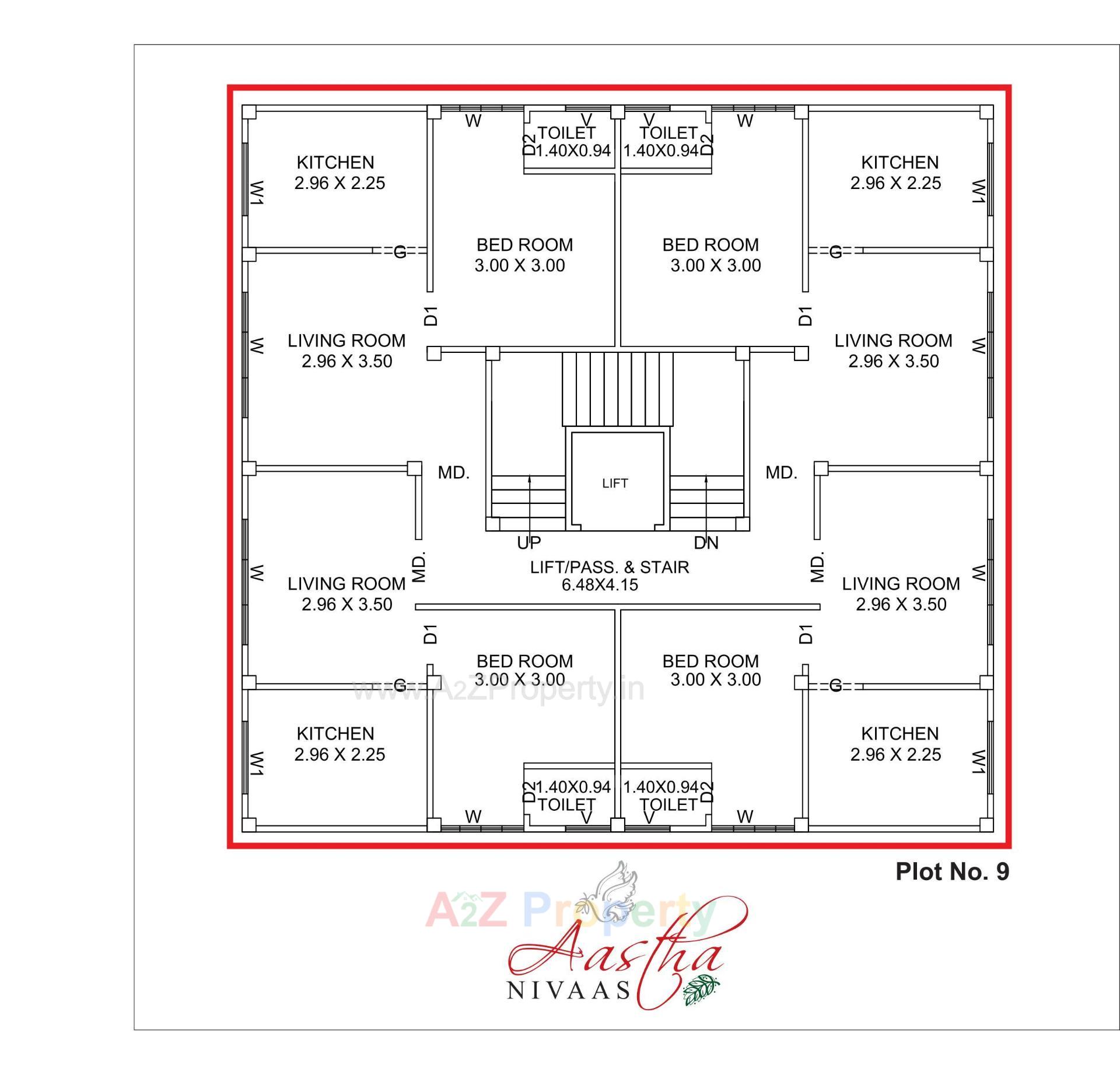 Layout of real estate project Aastha Nivaas located at Banaskantha, Banaskantha, Gujarat