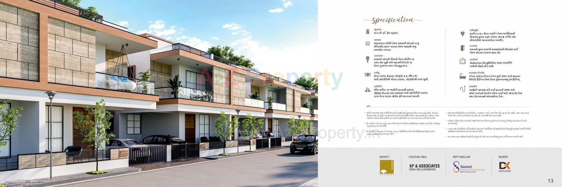 3D Elevation of real estate project Akshardham Residency located at Palanpur, Banaskantha, Gujarat