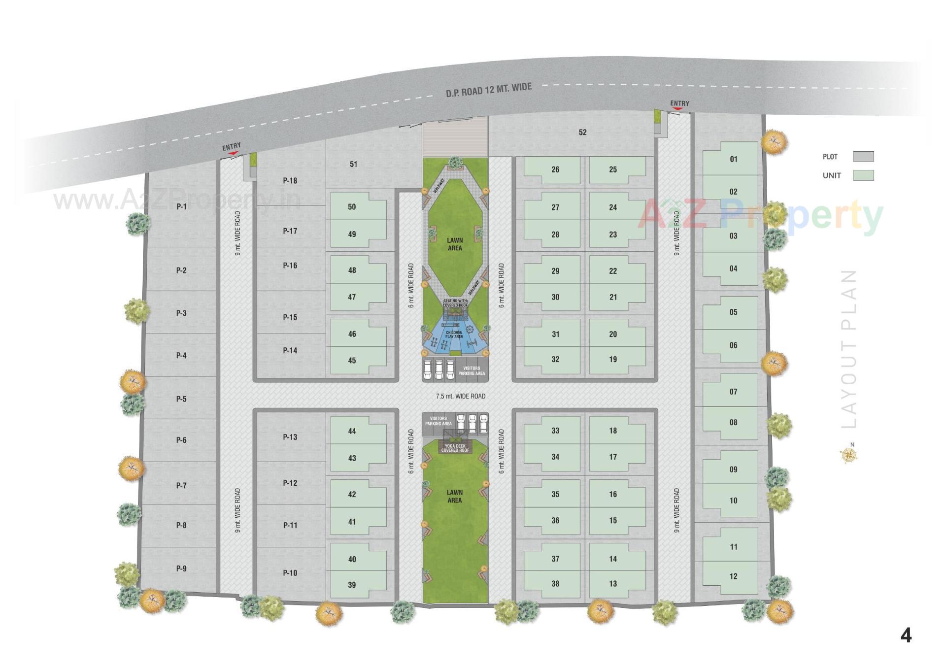 Layout of real estate project Akshardham Residency located at Palanpur, Banaskantha, Gujarat
