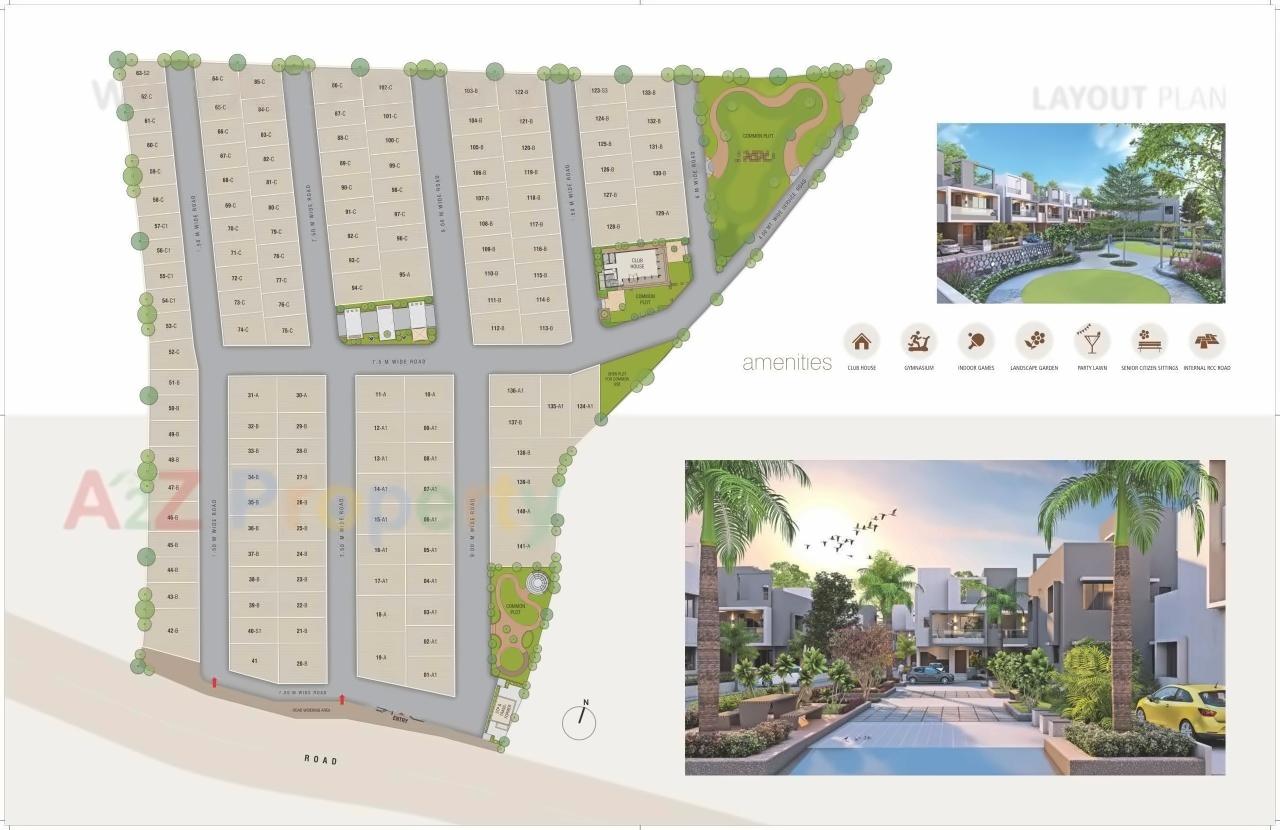 Layout of real estate project Akshatam located at Banaskantha, Banaskantha, Gujarat
