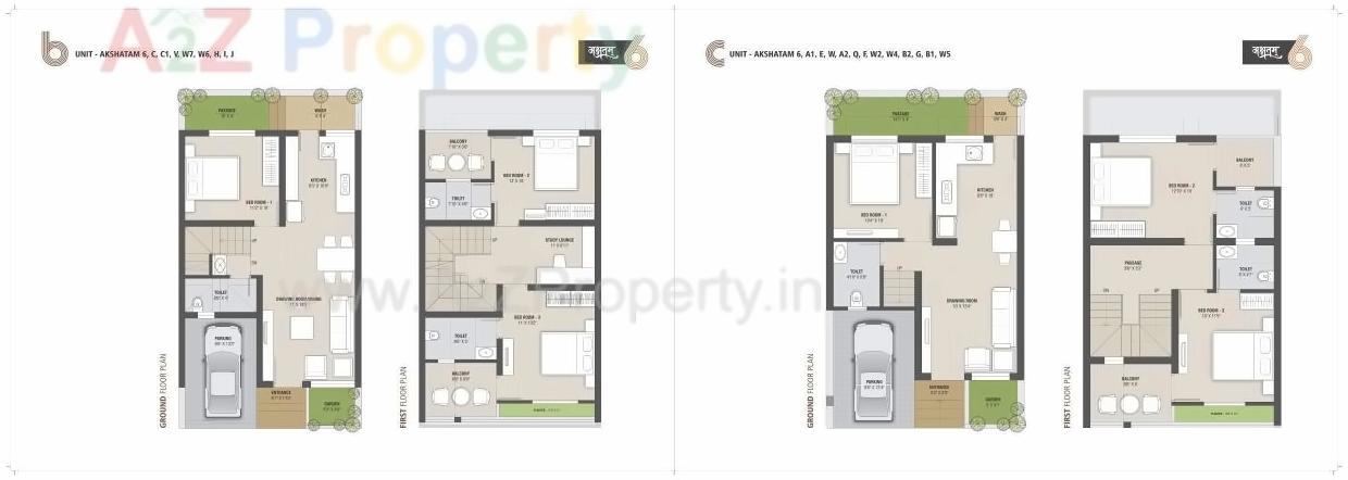 Layout of real estate project Akshatam located at Banaskantha, Banaskantha, Gujarat