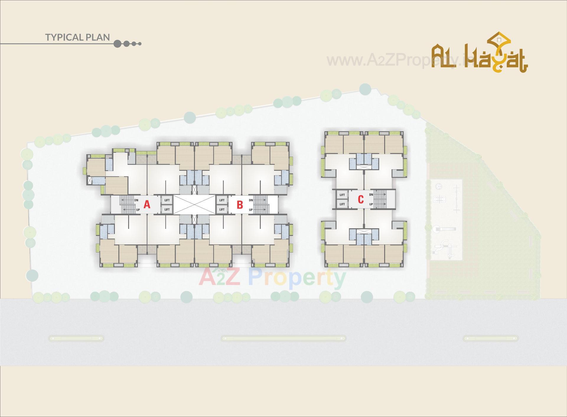 Layout of real estate project Al Hayat located at Palanpur, Banaskantha, Gujarat