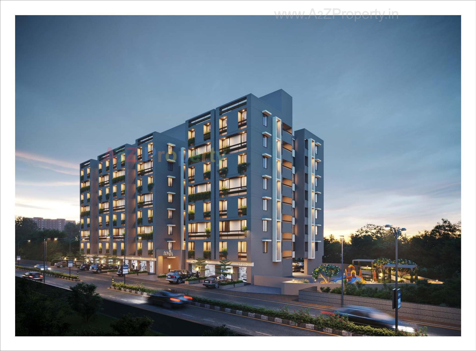 3D Elevation of real estate project Al Hayat located at Palanpur, Banaskantha, Gujarat