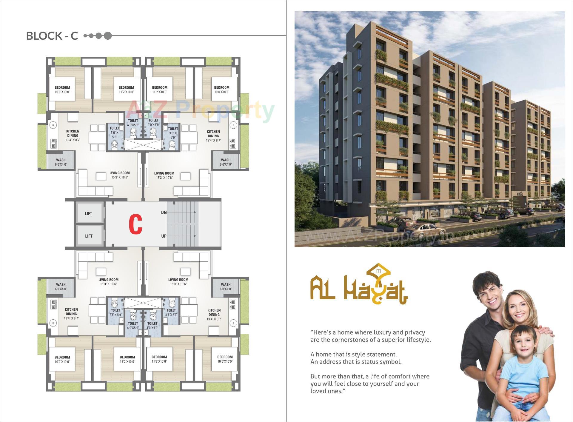 Layout of real estate project Al Hayat located at Palanpur, Banaskantha, Gujarat