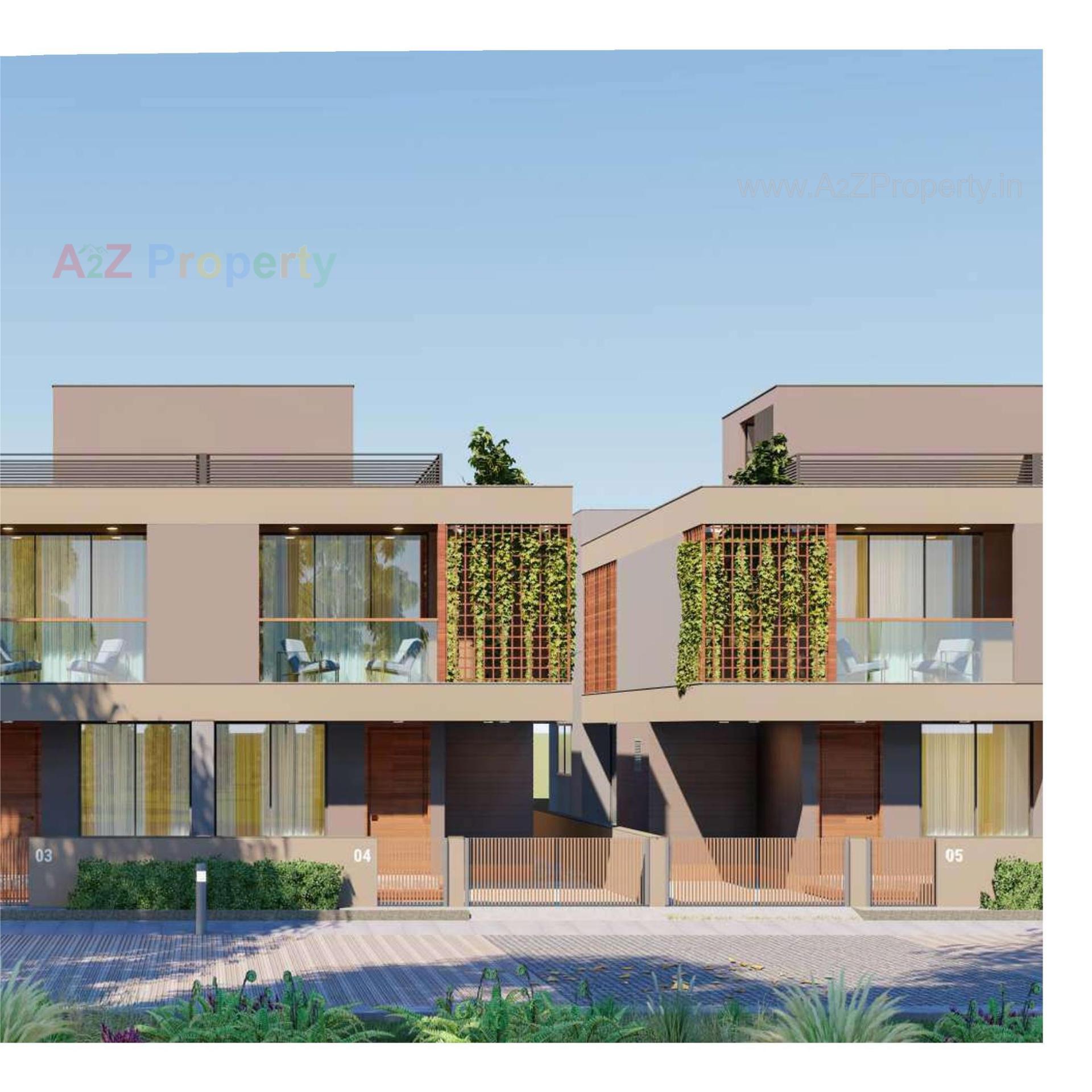 3D Elevation of real estate project Amrutam Bungalows located at Palanpur, Banaskantha, Gujarat