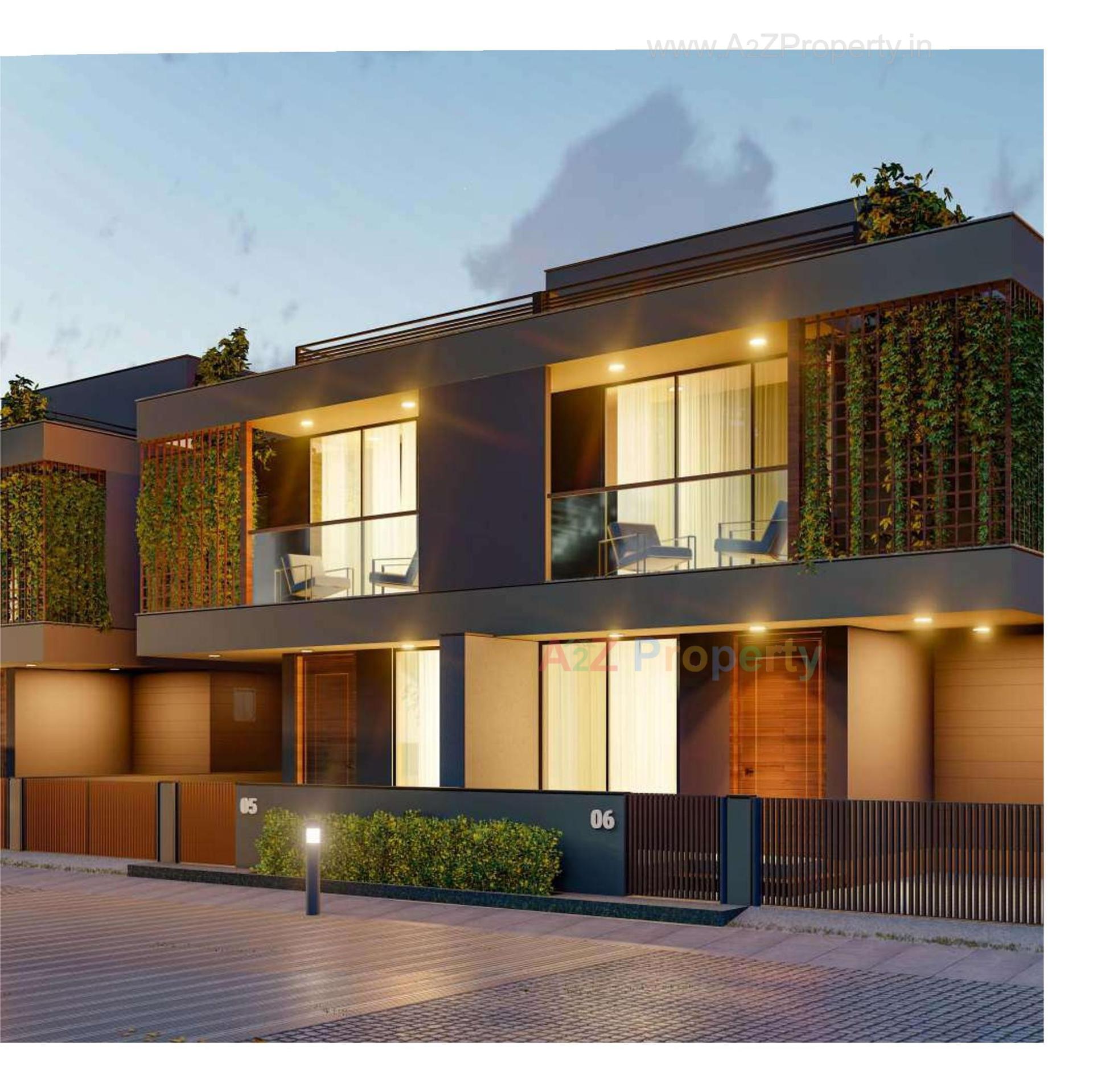 3D Elevation of real estate project Amrutam Bungalows located at Palanpur, Banaskantha, Gujarat