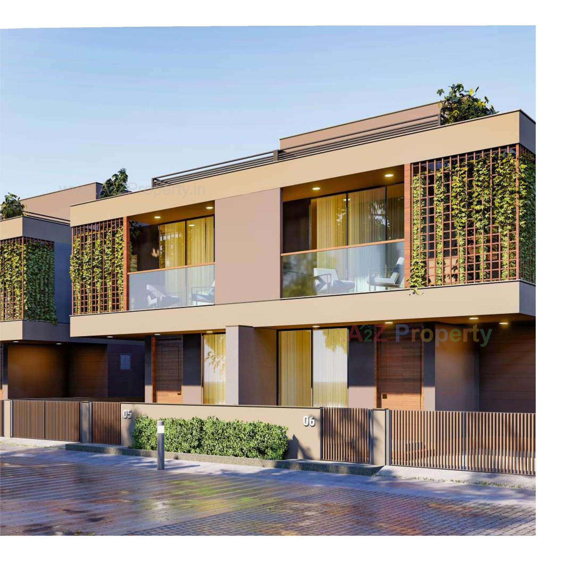 3D Elevation of real estate project Amrutam Bungalows located at Palanpur, Banaskantha, Gujarat