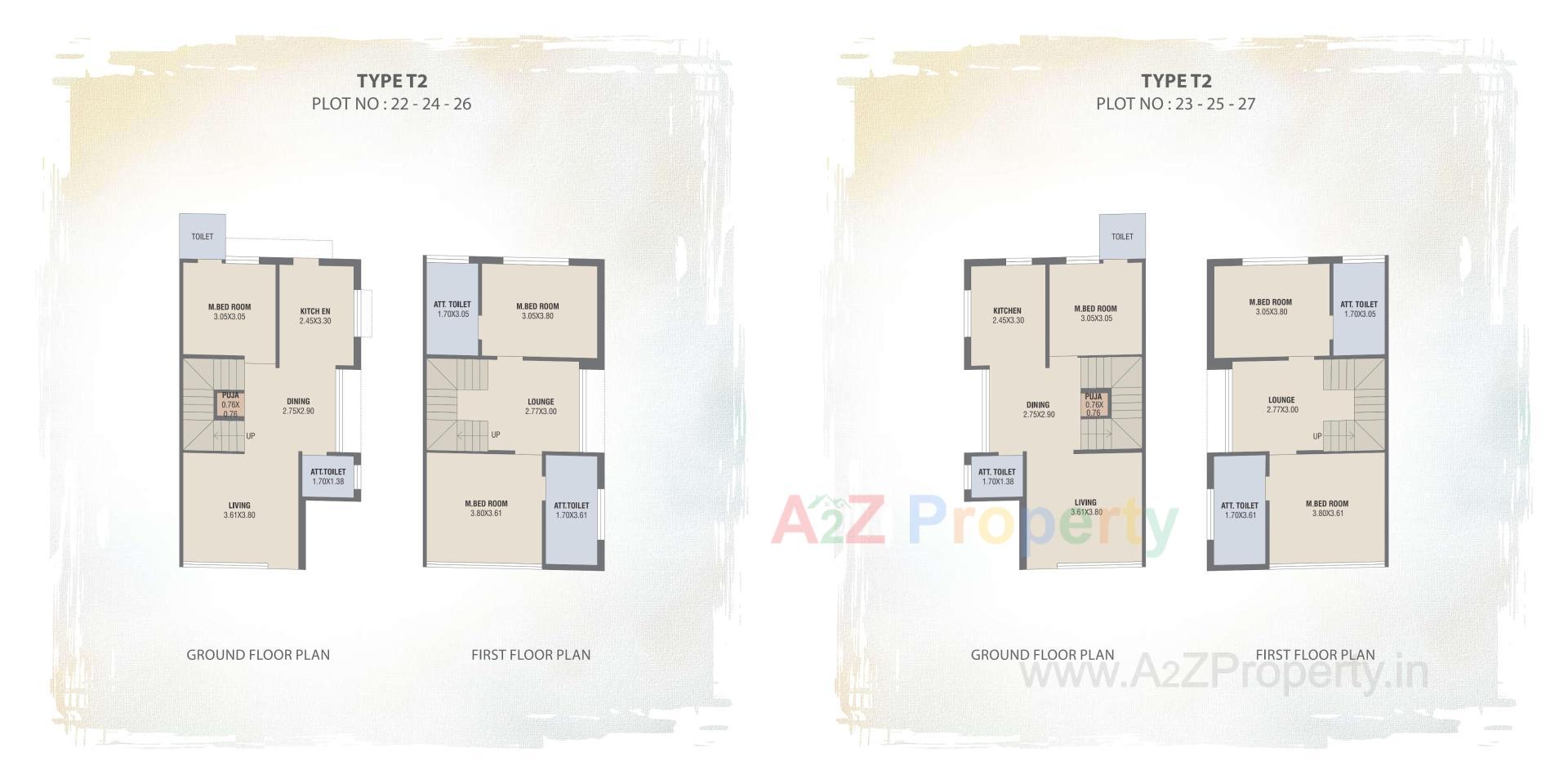 Layout of real estate project Amrutam Bungalows located at Palanpur, Banaskantha, Gujarat