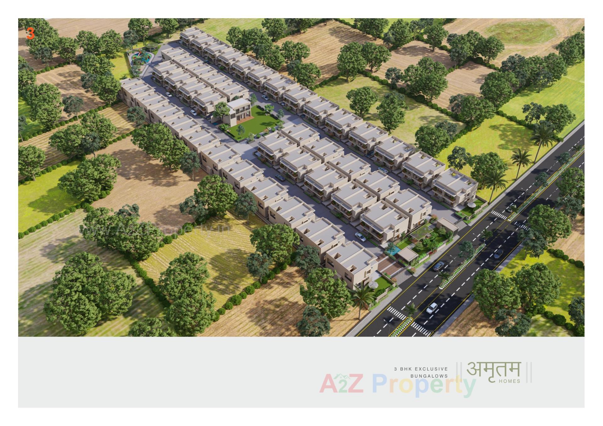 3D Elevation of real estate project Amrutam Homes located at Palanpur, Banaskantha, Gujarat