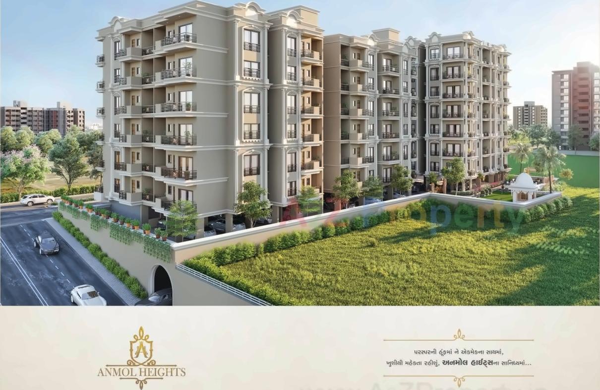 3D Elevation of real estate project Anmol Heights located at Banaskantha, Banaskantha, Gujarat