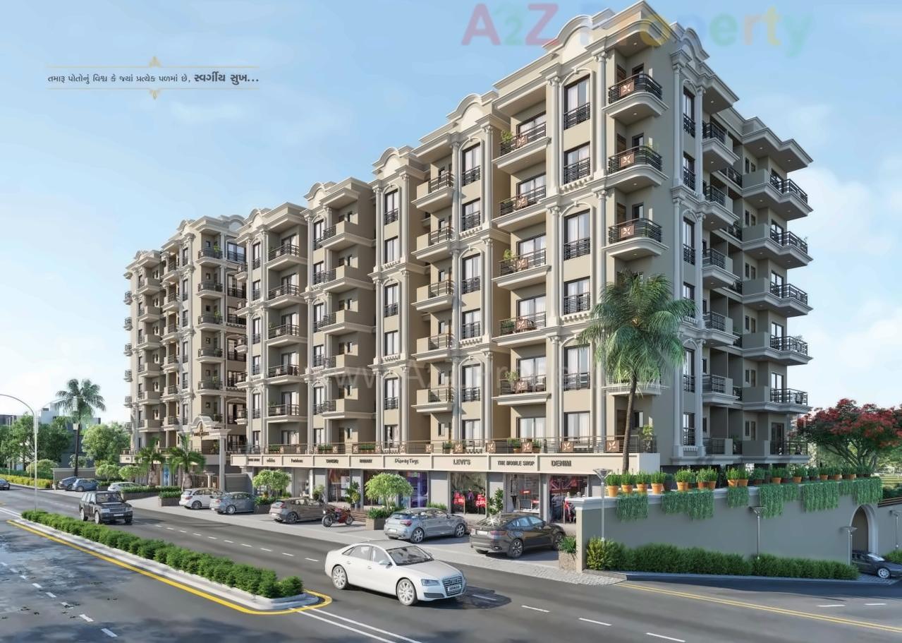 3D Elevation of real estate project Anmol Heights located at Banaskantha, Banaskantha, Gujarat