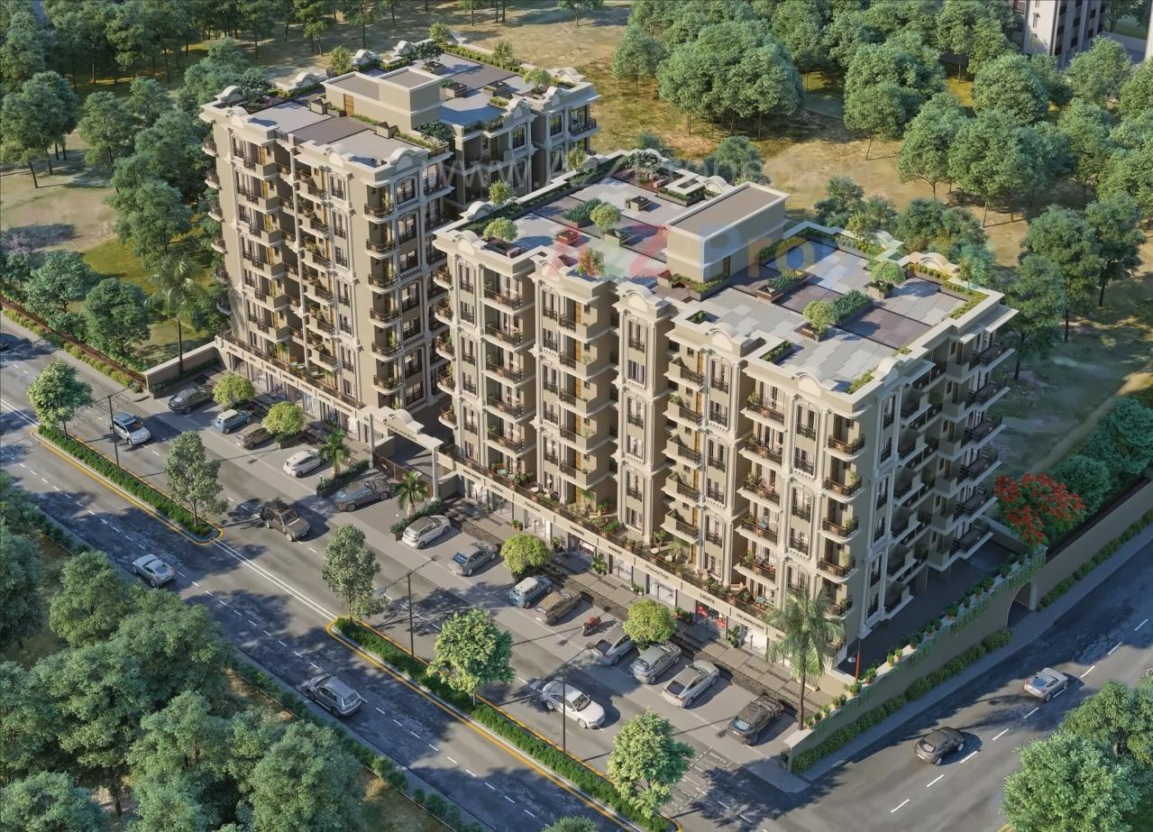 3D Elevation of real estate project Anmol Heights located at Banaskantha, Banaskantha, Gujarat