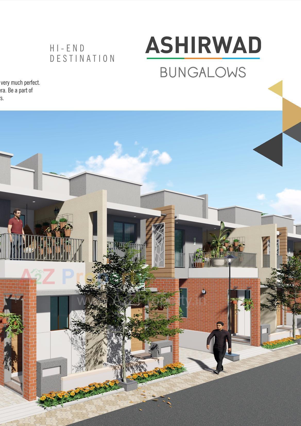 3D Elevation of real estate project Ashirwad Bungalows located at Palanpur, Banaskantha, Gujarat