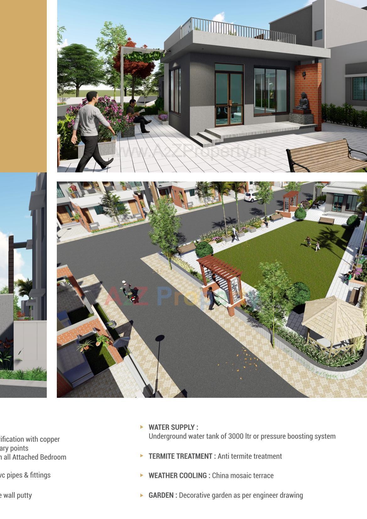 3D Elevation of real estate project Ashirwad Bungalows located at Palanpur, Banaskantha, Gujarat